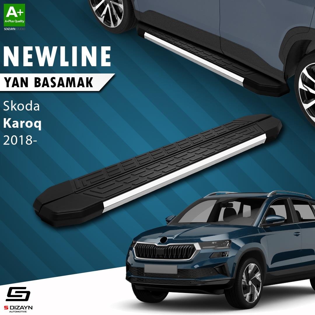 S-Dizayn Skoda Karoq NewLine Krom Yan Basamak 173 Cm 2018 Üzeri A+ Kalite