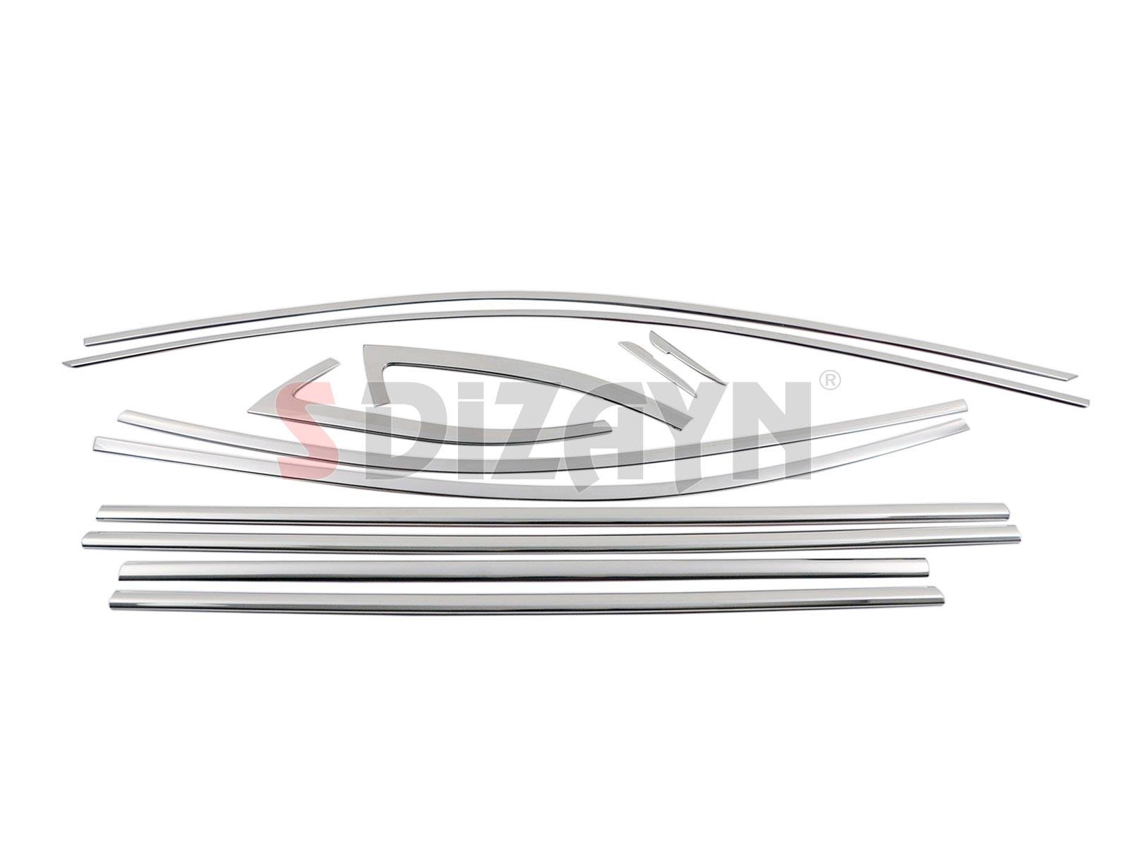 S-Dizayn Skoda Superb Krom Cam Çerçeve Seti 12 Prç 2015-2023 A+ Kalite