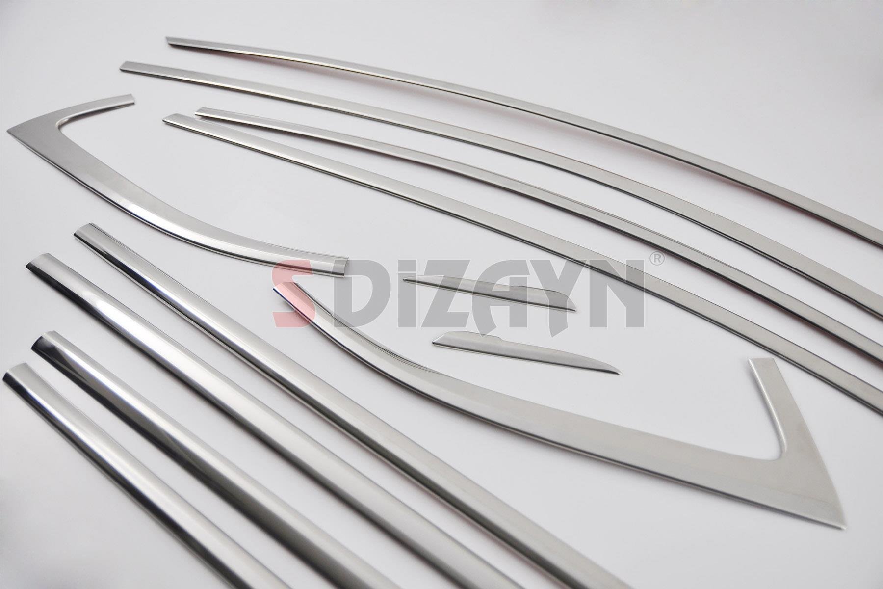 S-Dizayn Skoda Superb Krom Cam Çerçeve Seti 12 Prç 2015-2023 A+ Kalite