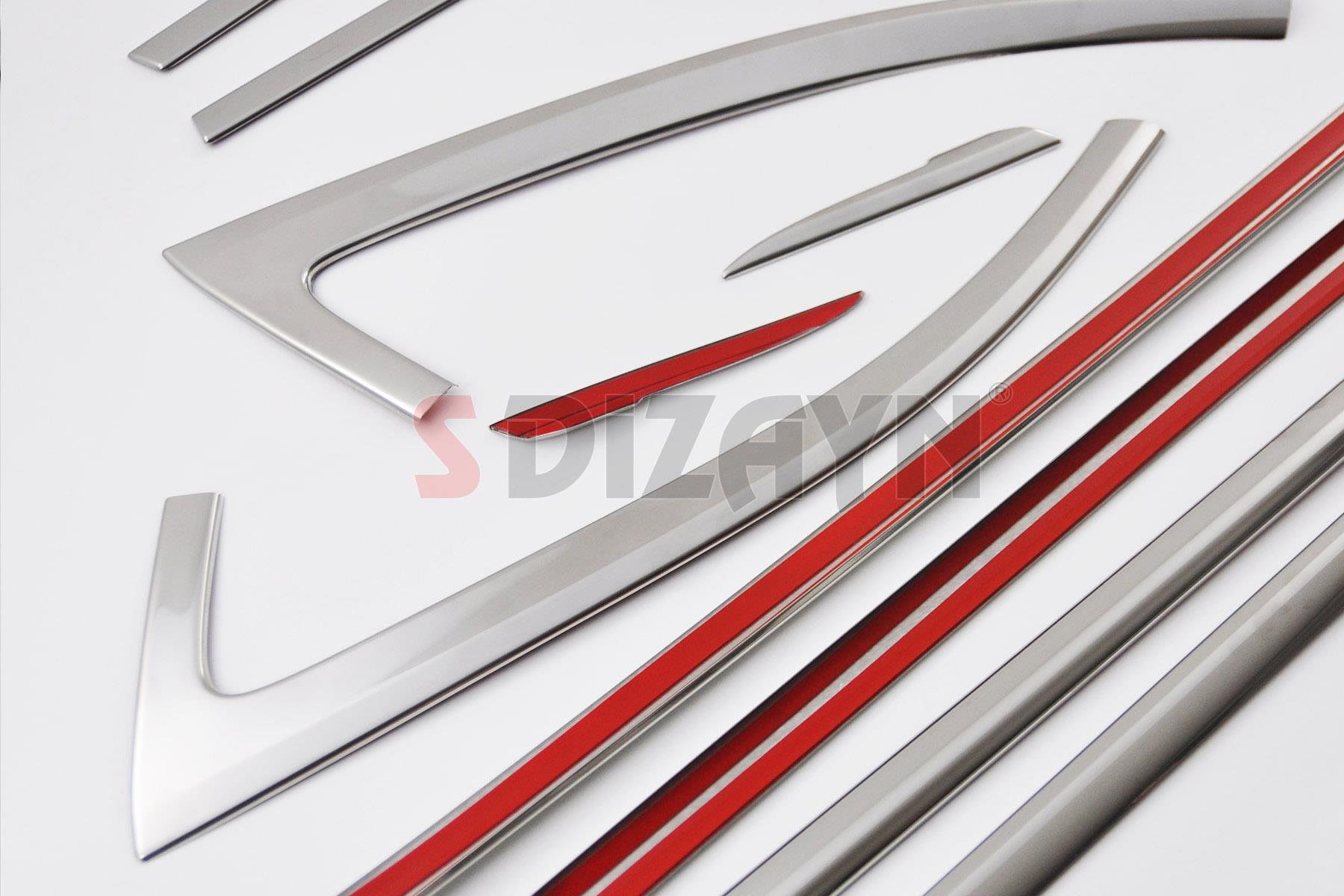 S-Dizayn Skoda Superb Krom Cam Çerçeve Seti 12 Prç 2015-2023 A+ Kalite