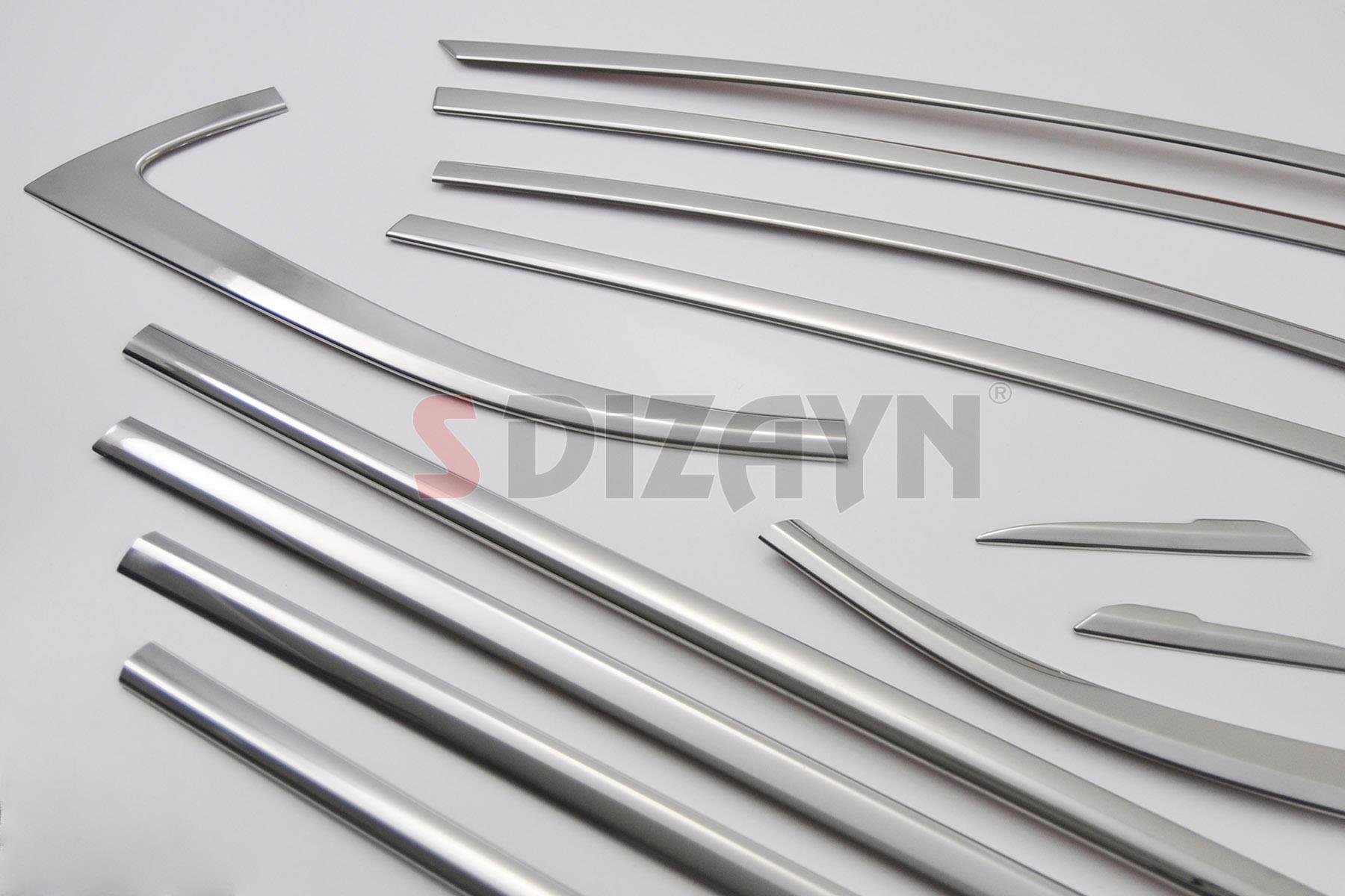 S-Dizayn Skoda Superb Krom Cam Çerçeve Seti 12 Prç 2015-2023 A+ Kalite