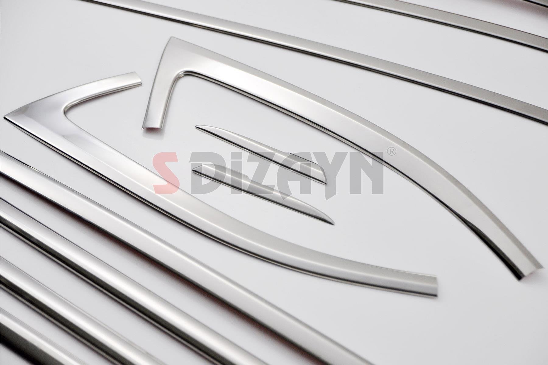 S-Dizayn Skoda Superb Krom Cam Çerçeve Seti 12 Prç 2015-2023 A+ Kalite