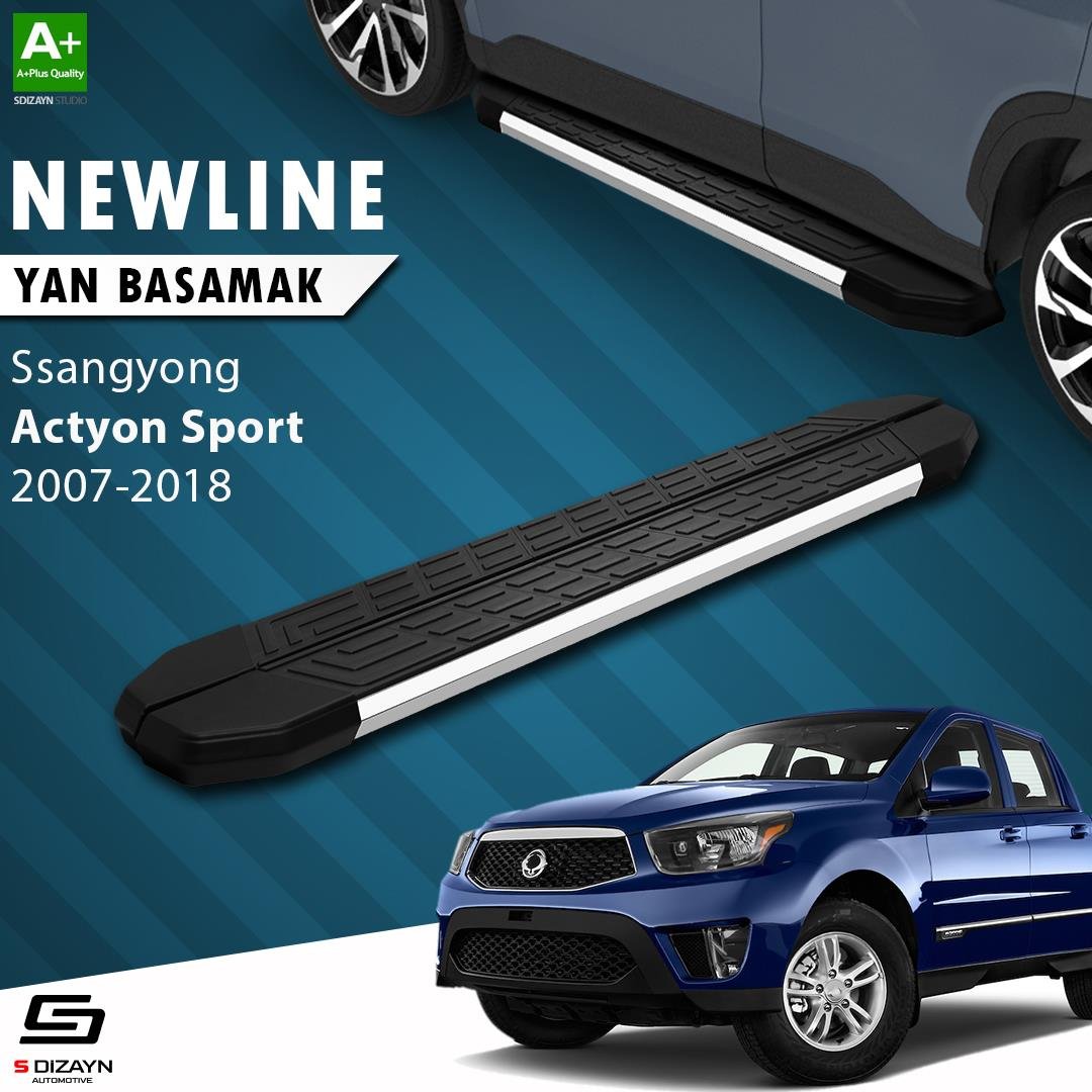 S-Dizayn Ssangyong Actyon Sports NewLine Krom Yan Basamak 203 Cm 2007-2018 A+ Kalite