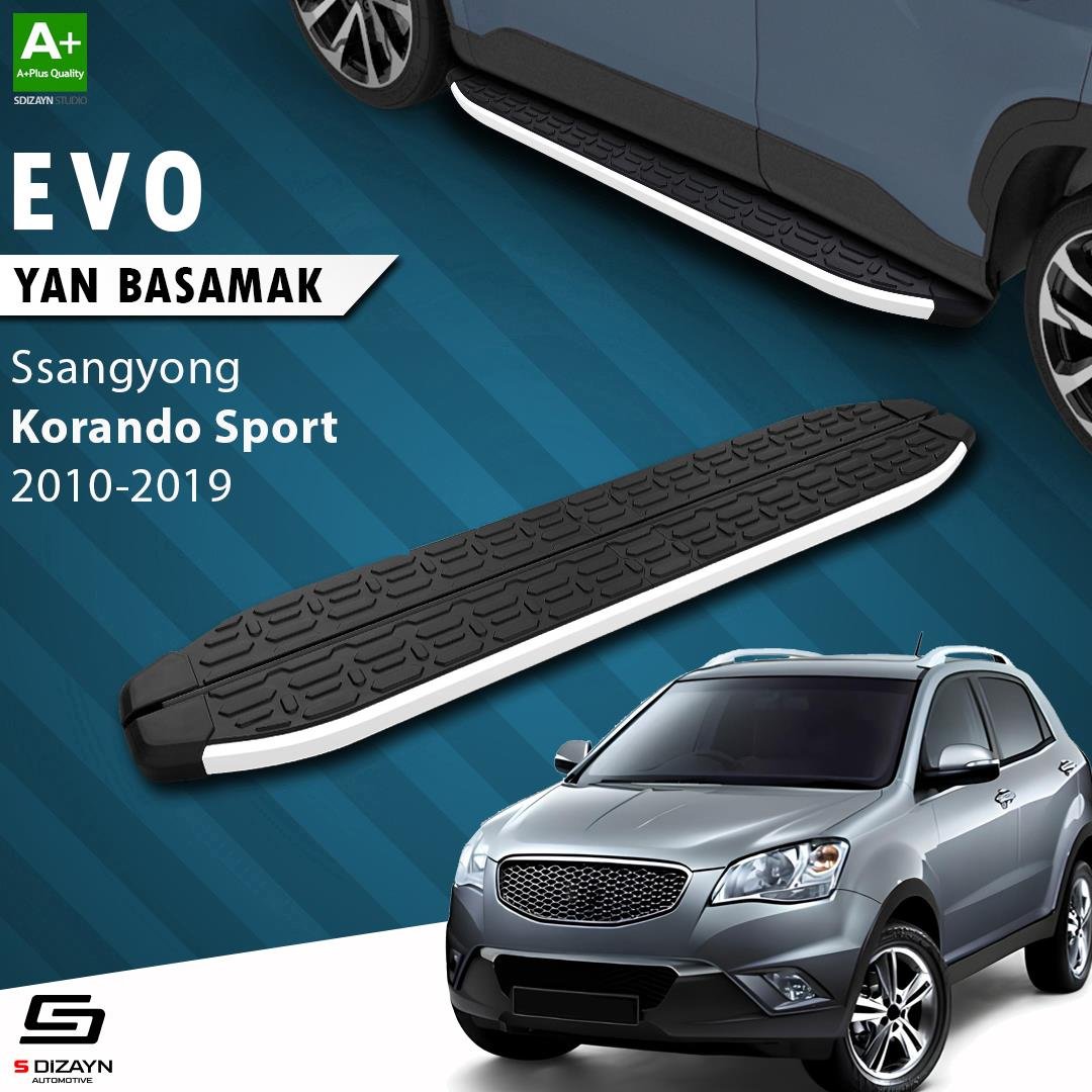 S-Dizayn Ssangyong Korando Sport Evo Aluminyum Yan Basamak 203 Cm 2010-2019 A+ Kalite