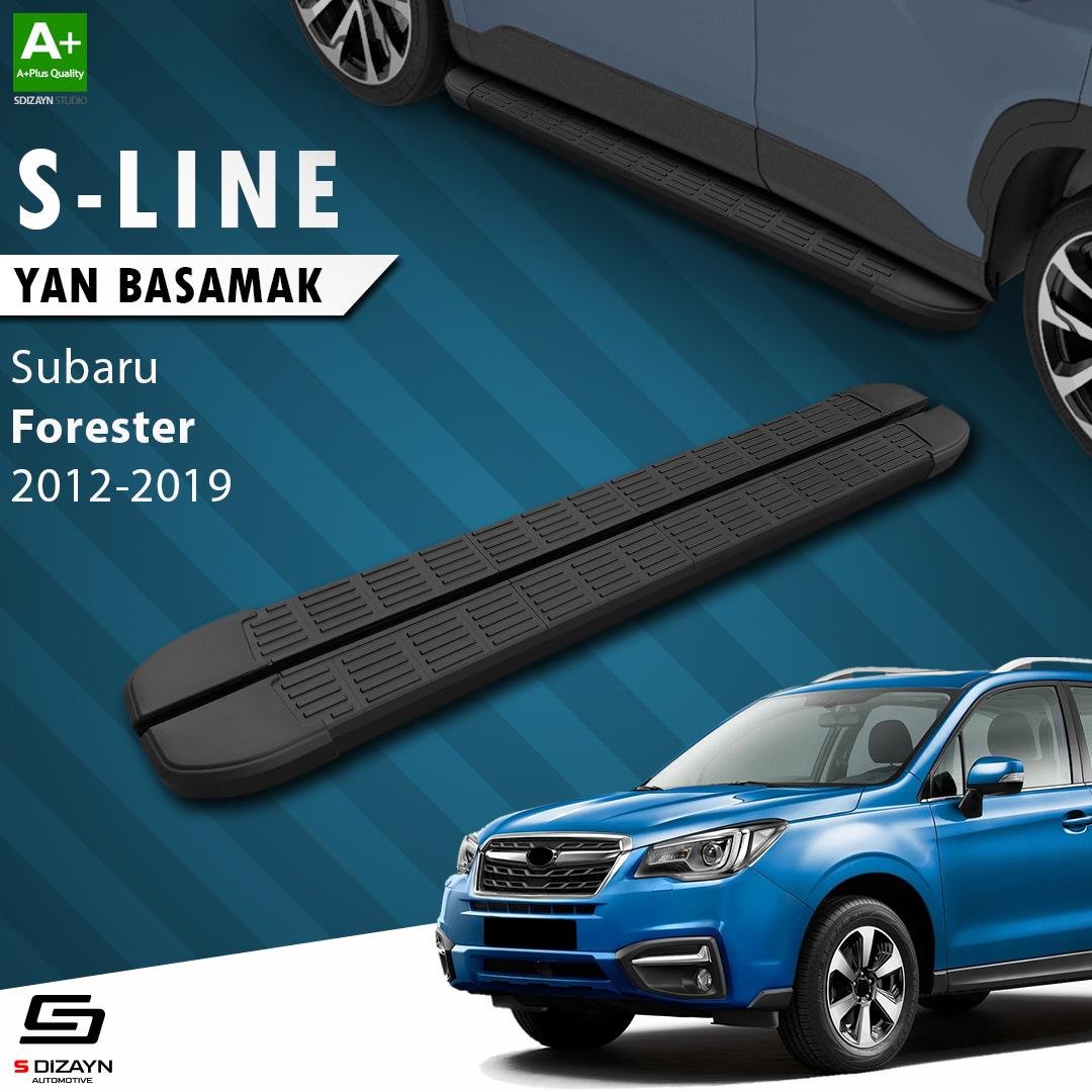 S-Dizayn Subaru Forester 4 S-Line Siyah Yan Basamak 183 Cm 2012-2019 A+ Kalite