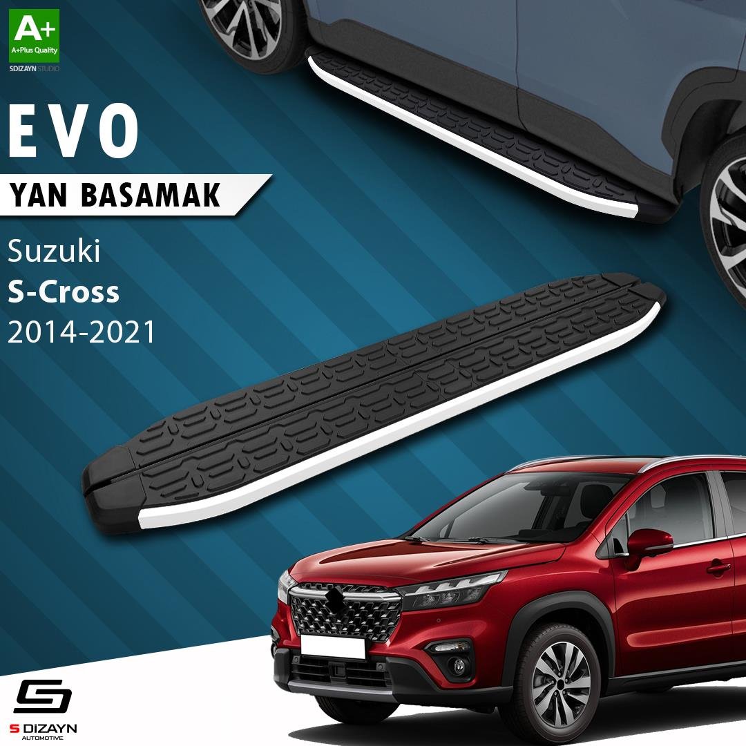 S-Dizayn Suzuki SX4 2 S-Cross Evo Aluminyum Yan Basamak 173 Cm 2014-2021 A+ Kalite