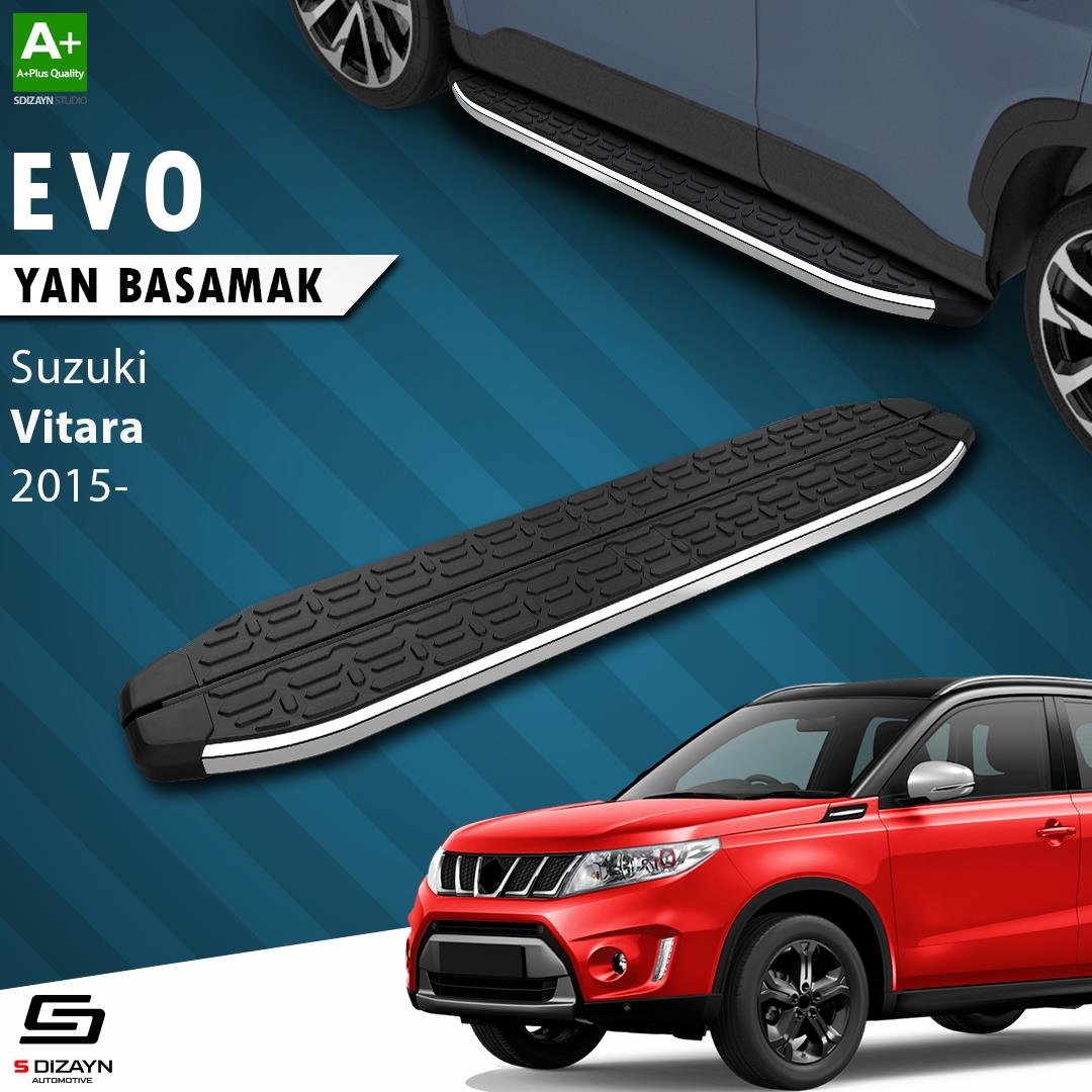 S-Dizayn Suzuki Vitara 4 Evo Krom Yan Basamak 163 Cm 2015 Üzeri A+ Kalite