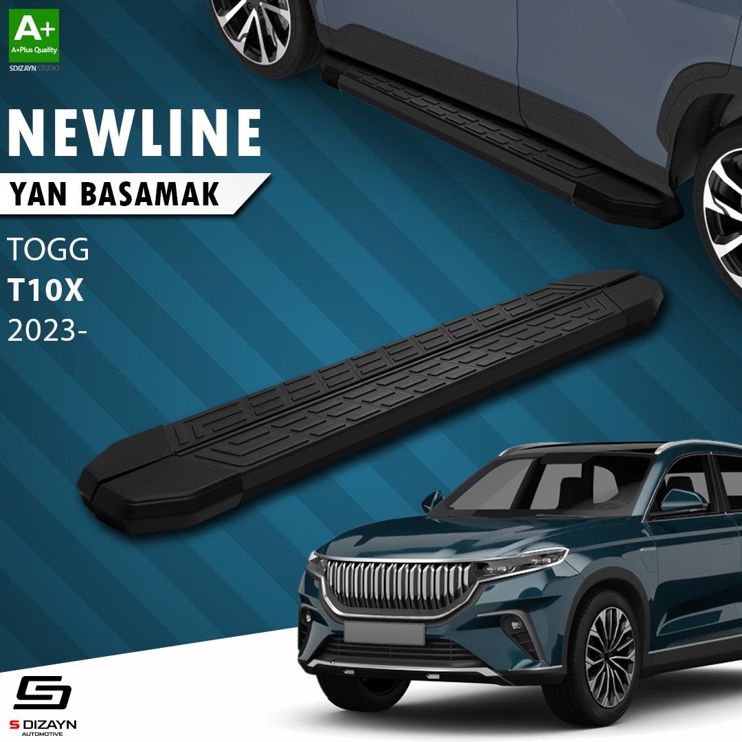 S-Dizayn TOGG T10X NewLine Siyah Yan Basamak 203 Cm 2023 Üzeri A+ Kalite