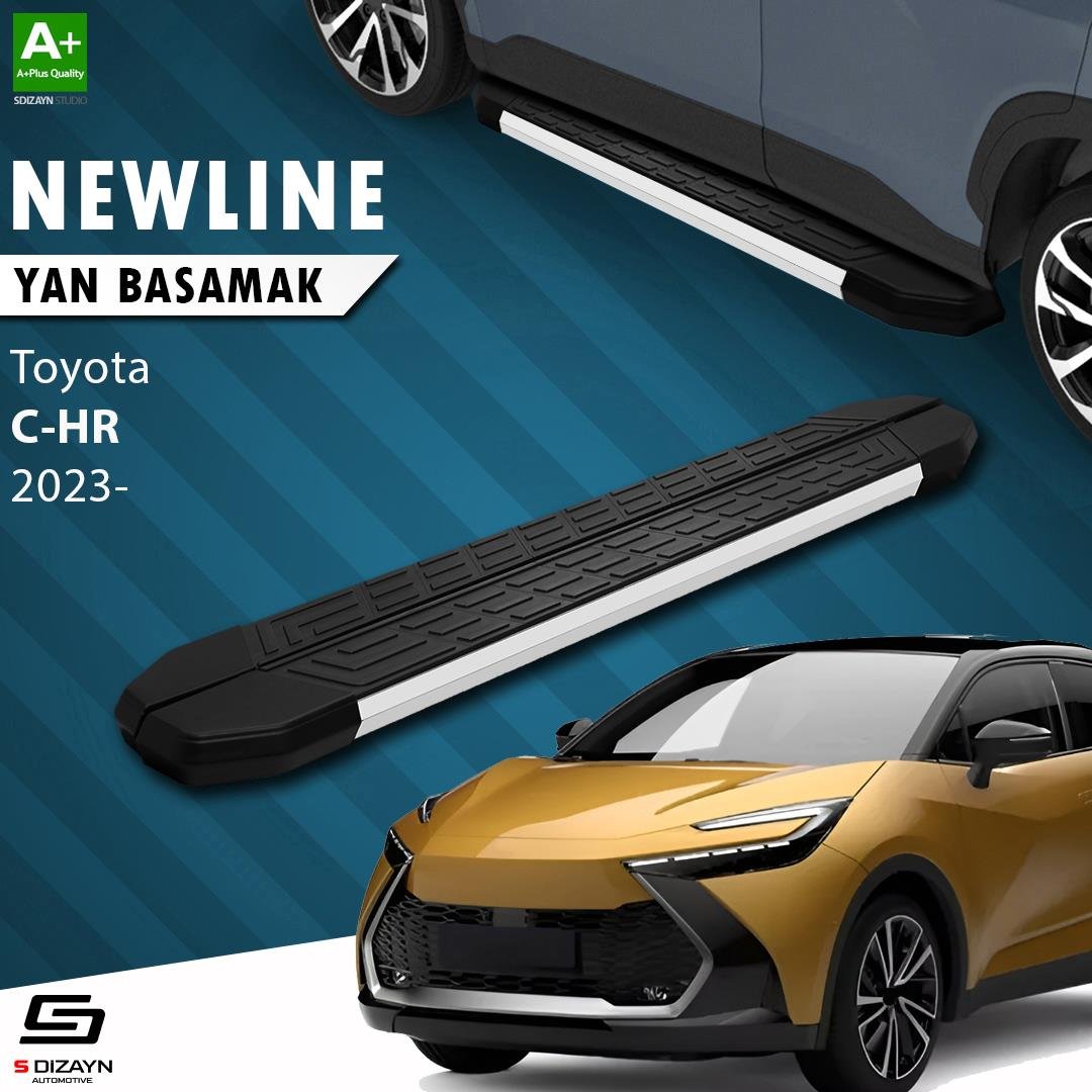 S-Dizayn Toyota C-HR 2 NewLine Aluminyum Yan Basamak 173 Cm 2023 Üzeri A+ Kalite