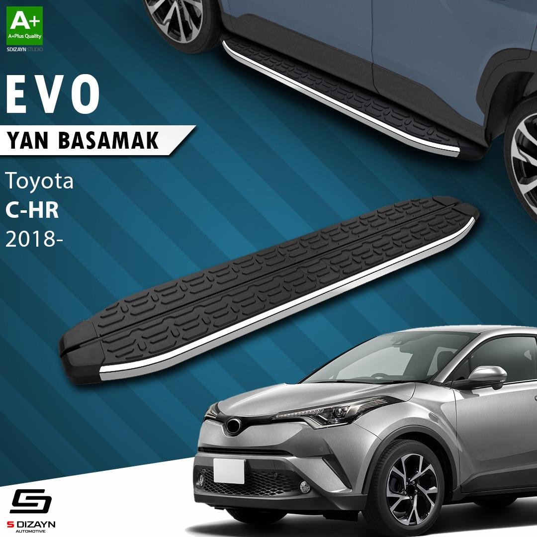 S-Dizayn Toyota C-HR Evo Krom Yan Basamak 173 Cm 2016-2023 A+ Kalite