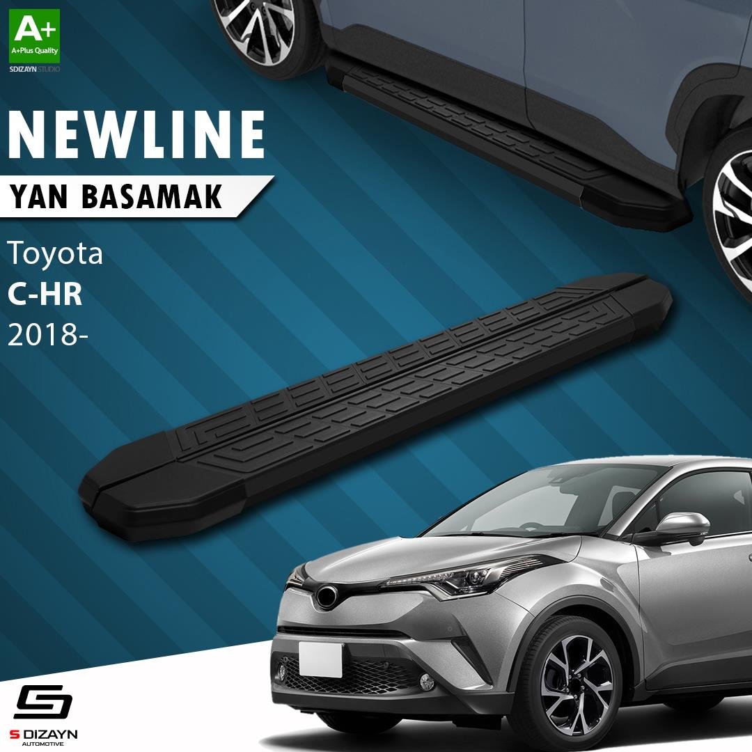 S-Dizayn Toyota C-HR NewLine Siyah Yan Basamak 173 Cm 2016-2023 A+ Kalite