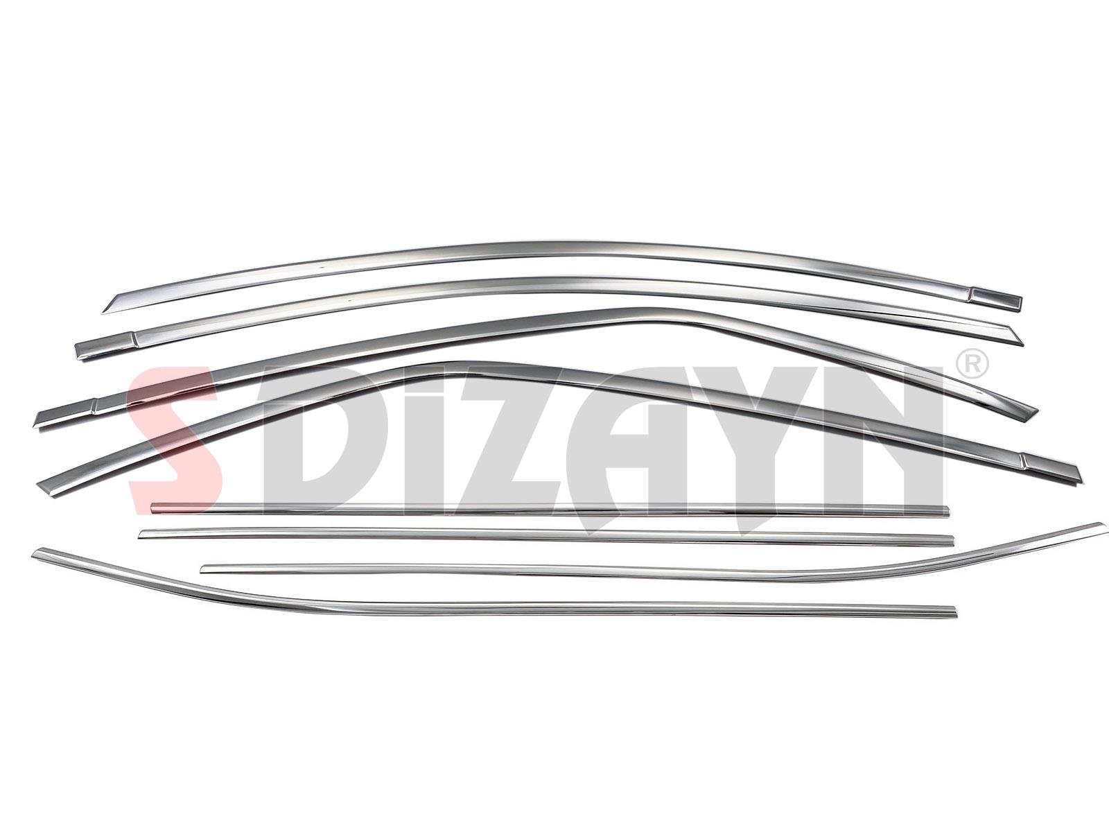 S-Dizayn Toyota Corolla Krom Cam Çerçevesi 8 Prç. 2013-2018 A+ Kalite