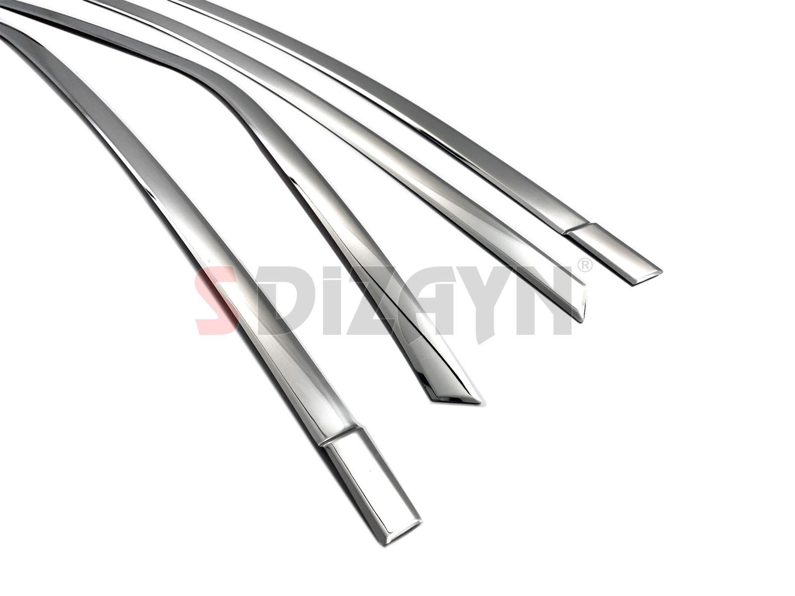 S-Dizayn Toyota Corolla Krom Cam Üst Çıtası 4 Prç. 2013-2018