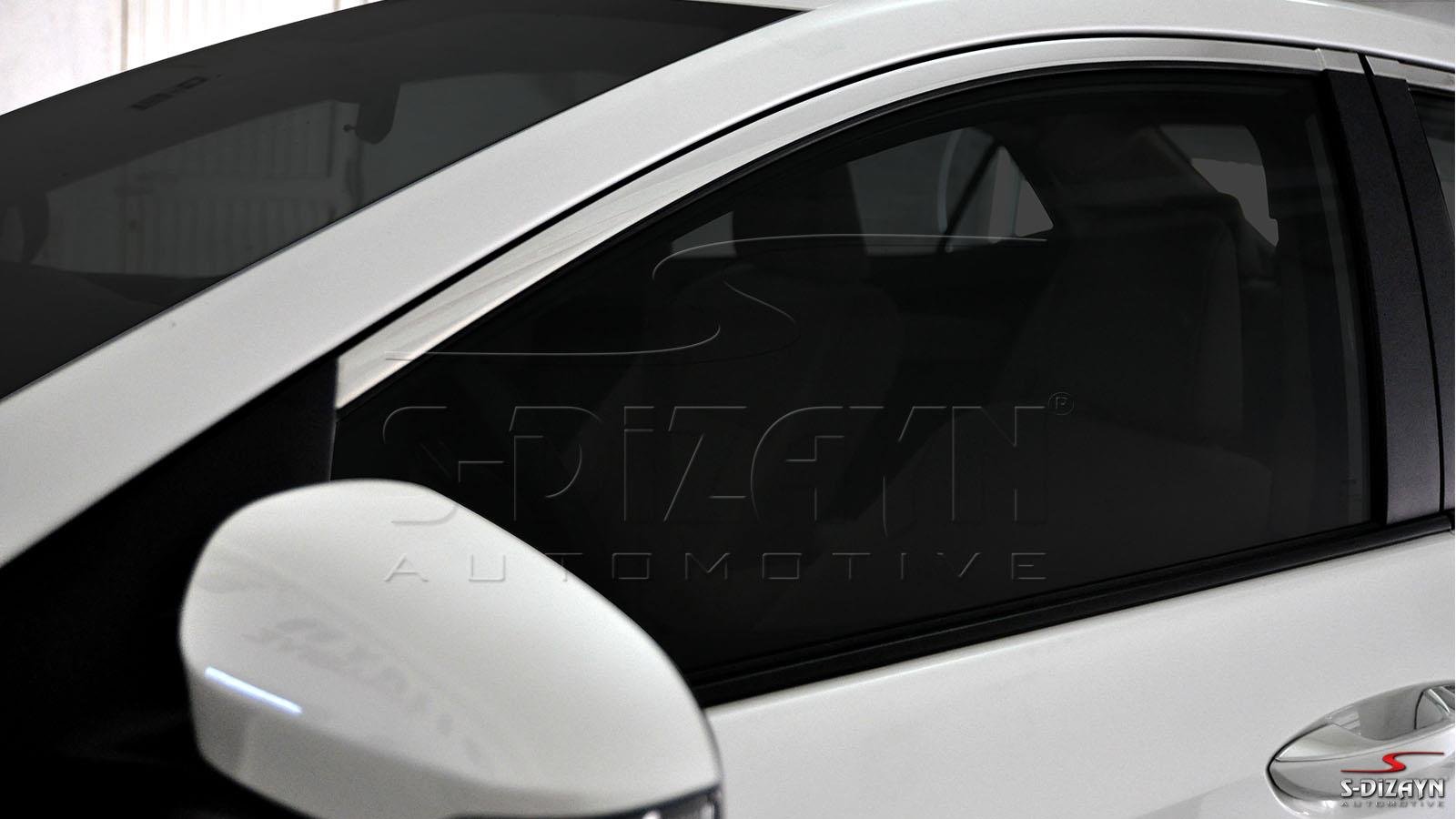 S-Dizayn Toyota Corolla Krom Cam Üst Çıtası 4 Prç. 2013-2018