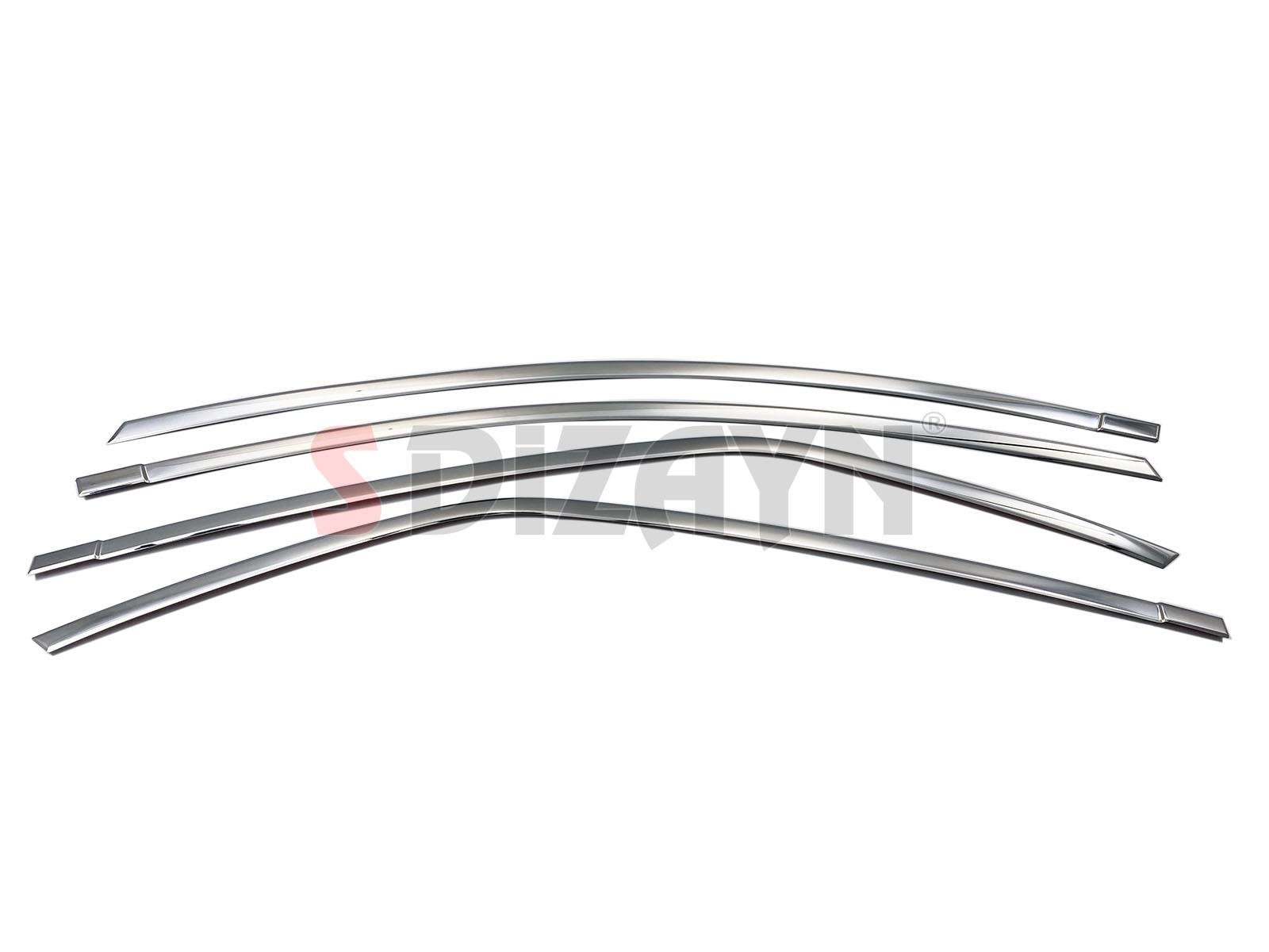 S-Dizayn Toyota Corolla Krom Cam Üst Çıtası 4 Prç. 2013-2018