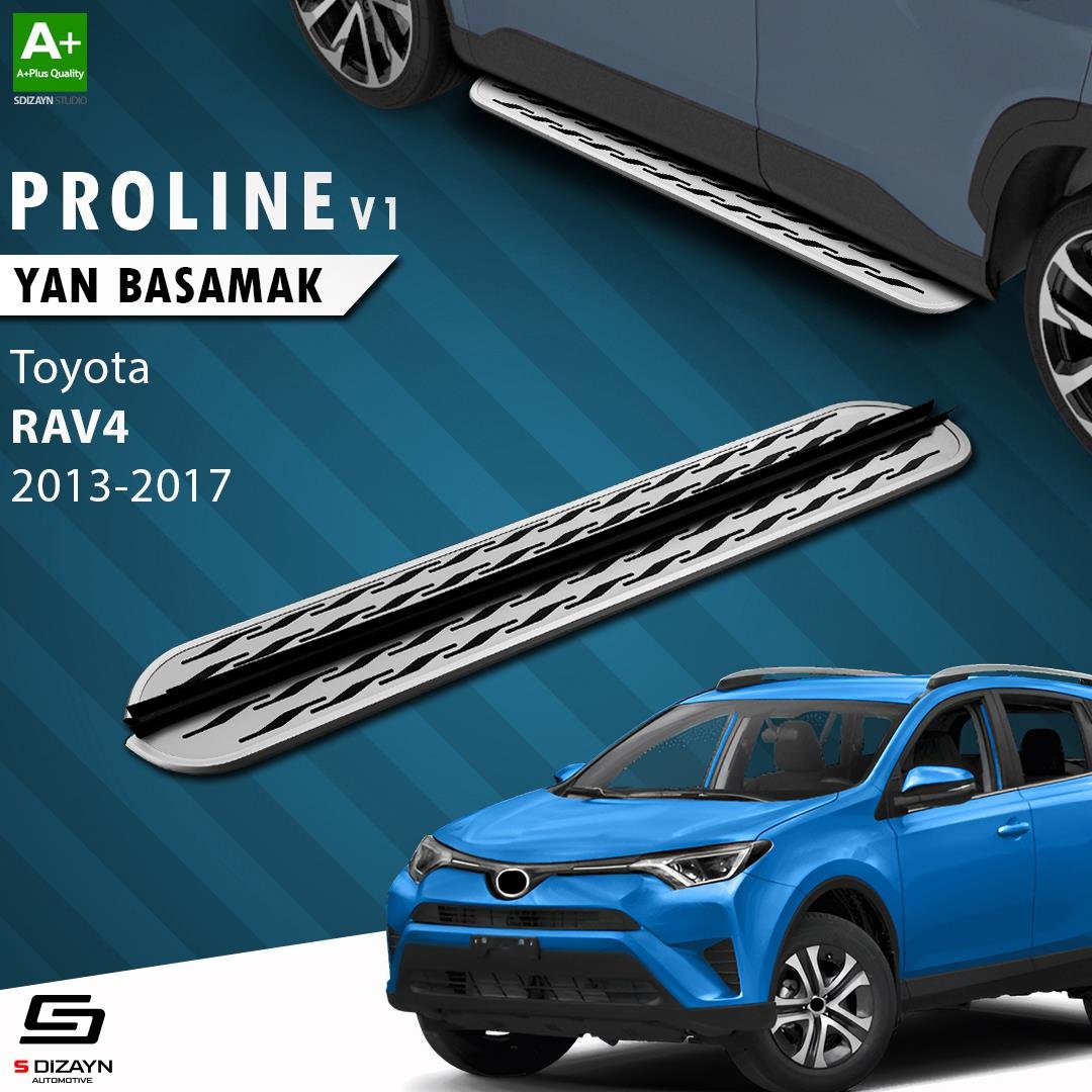 S-Dizayn Toyota Rav 4 4 OEM Still Pro V2 Aluminyum Yan Basamak 173 Cm 2013-2017 A+ Kalite