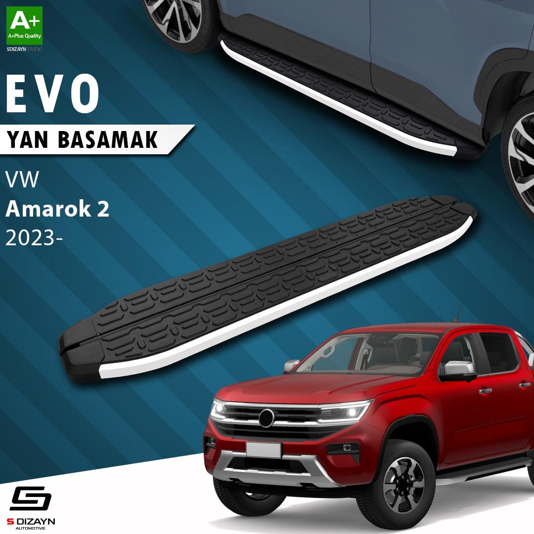 S-Dizayn VW Amarok 2 Evo Aluminyum Yan Basamak 203 Cm 2023 Üzeri A+ Kalite