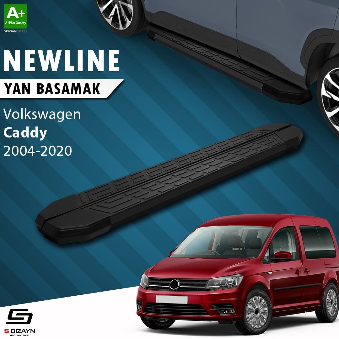 S-Dizayn VW Caddy 3 NewLine Siyah Yan Basamak 193 Cm 2004-2020 A+ Kalite