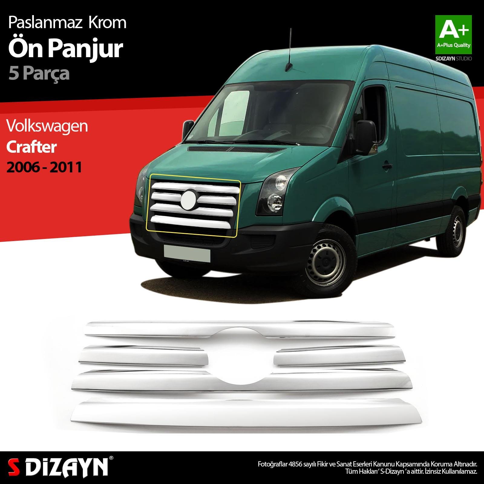 S-Dizayn VW Crafter Krom Ön Panjur 5 Prç 2006-2011