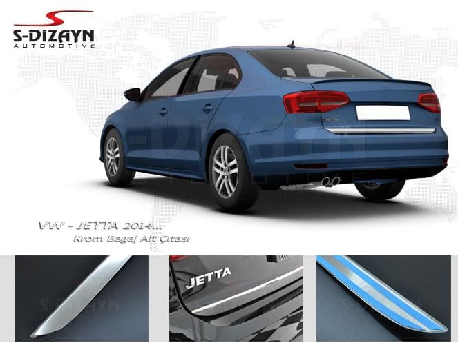 S-Dizayn VW Jetta Krom Bagaj Alt Çıta 2014-2019