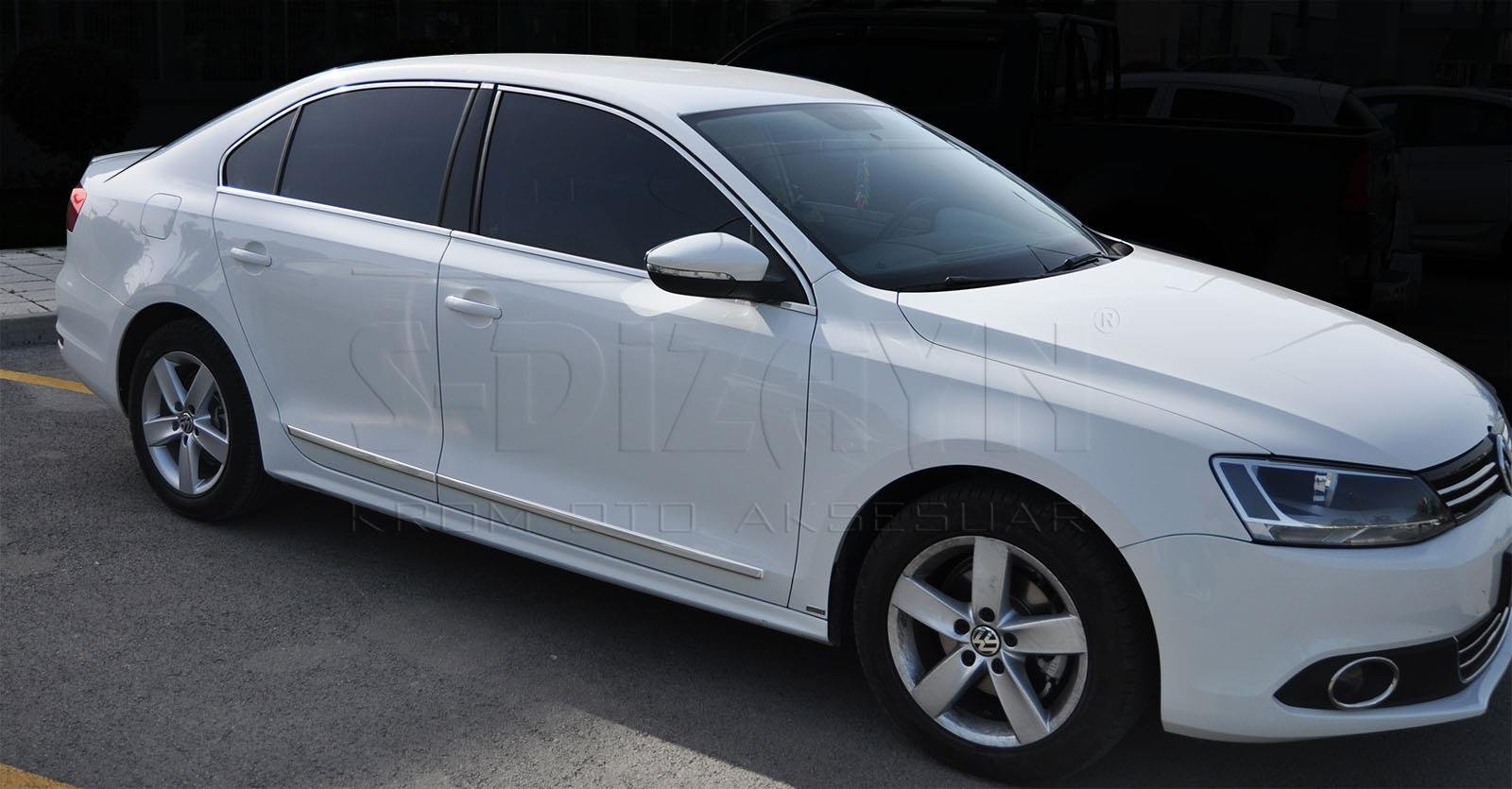 S-Dizayn VW Jetta Krom Cam Üst Çıtası 6 Prç. 2011-2019