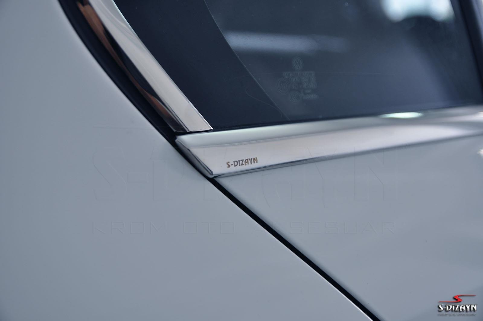 S-Dizayn VW Jetta Krom Cam Üst Çıtası 6 Prç. 2011-2019