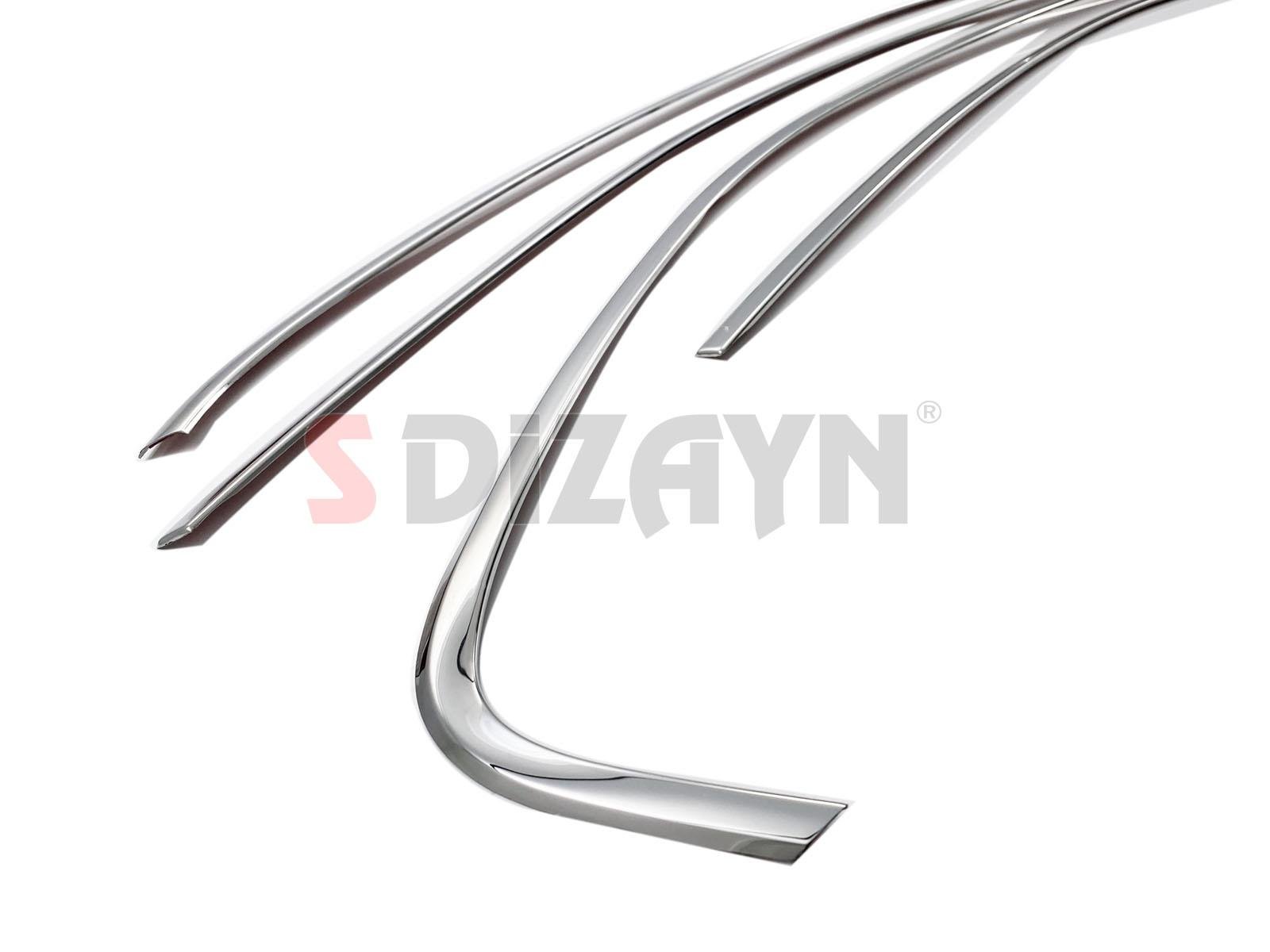 S-Dizayn VW Jetta Krom Cam Üst Çıtası 6 Prç. 2011-2019