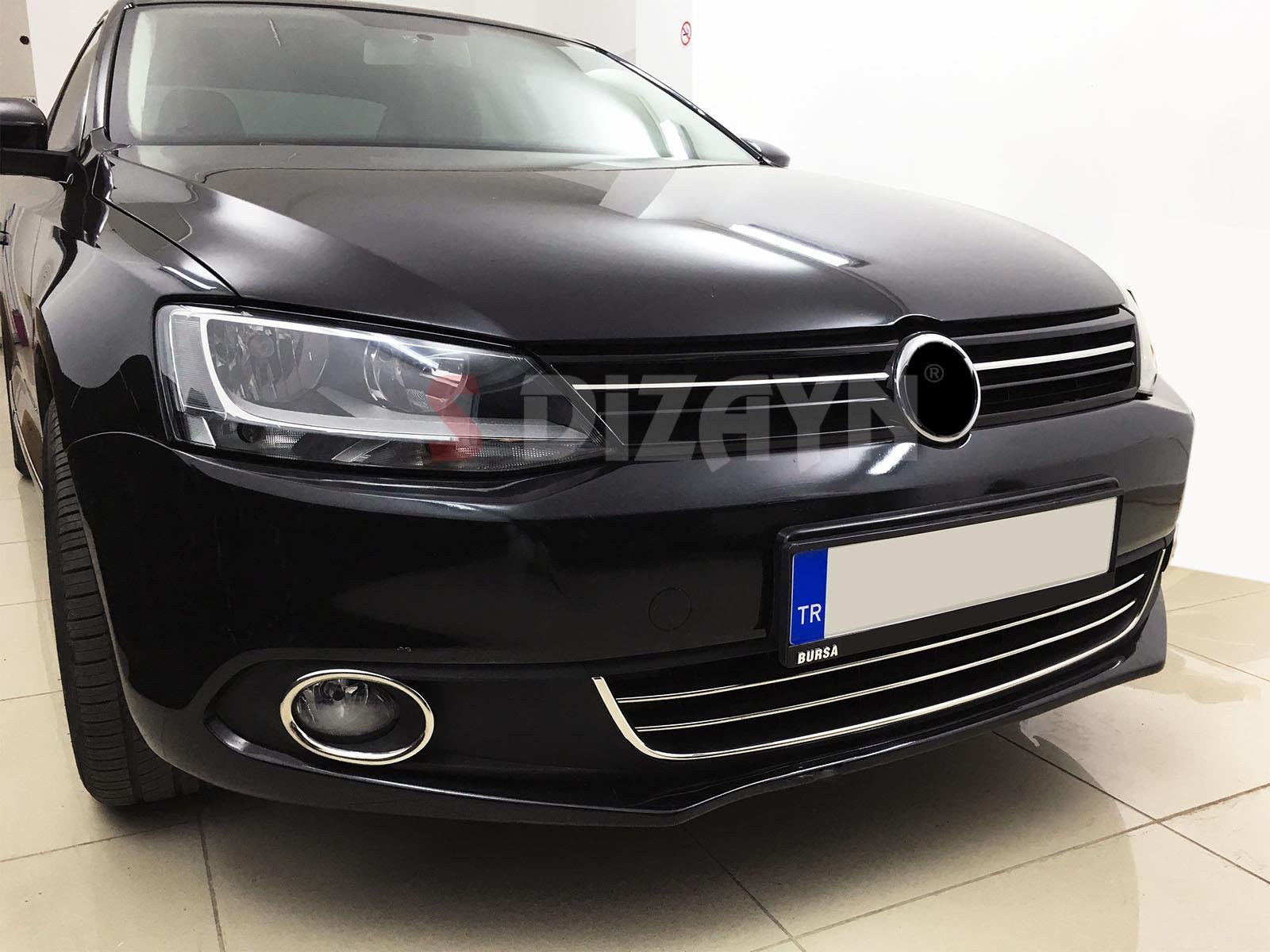 S-Dizayn VW Jetta Krom Ön Tampon Çıta 2 Prç 2011-2014