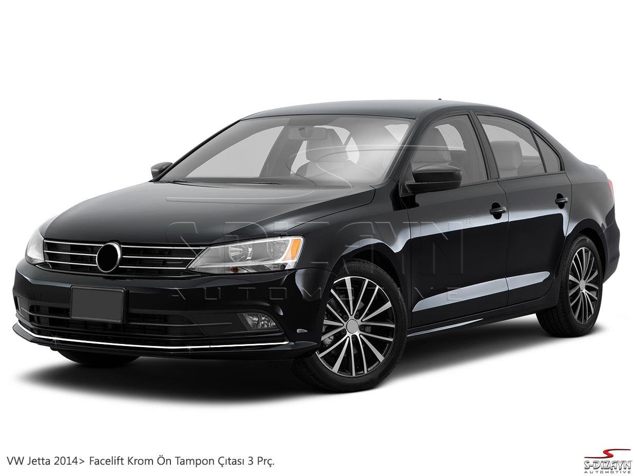 S-Dizayn VW Jetta Krom Ön Tampon Çıta 3 Prç. 2014-2019