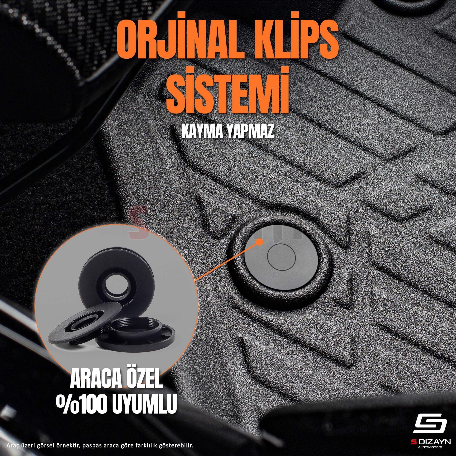 S-Dizayn VW Passat B8 3D Pro Havuzlu Paspas 2015-2019 A+ Kalite