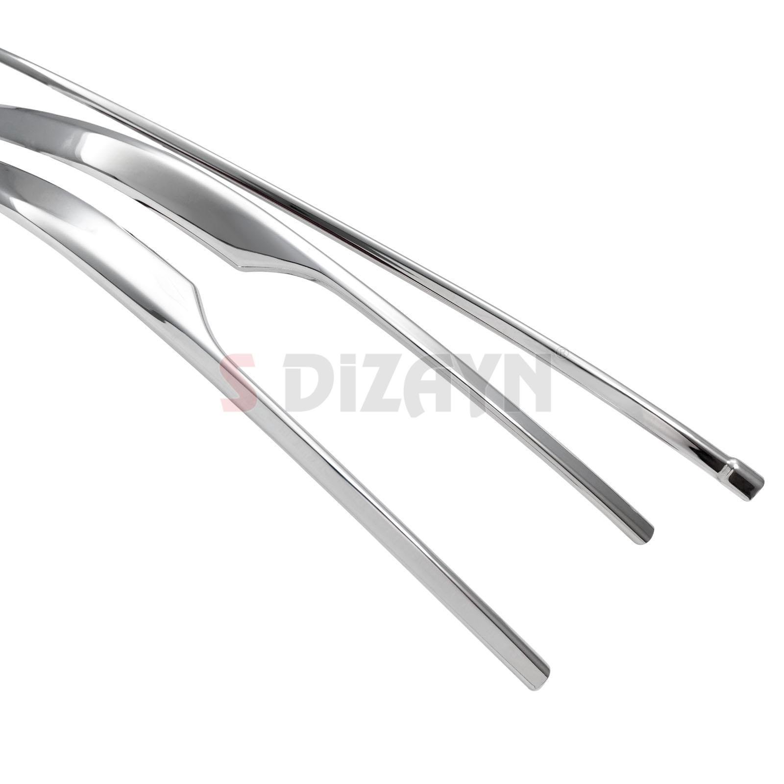 S-Dizayn VW Passat B8.5 Krom Arka Tampon Alt Çıtası 3 Parça 2019-2023