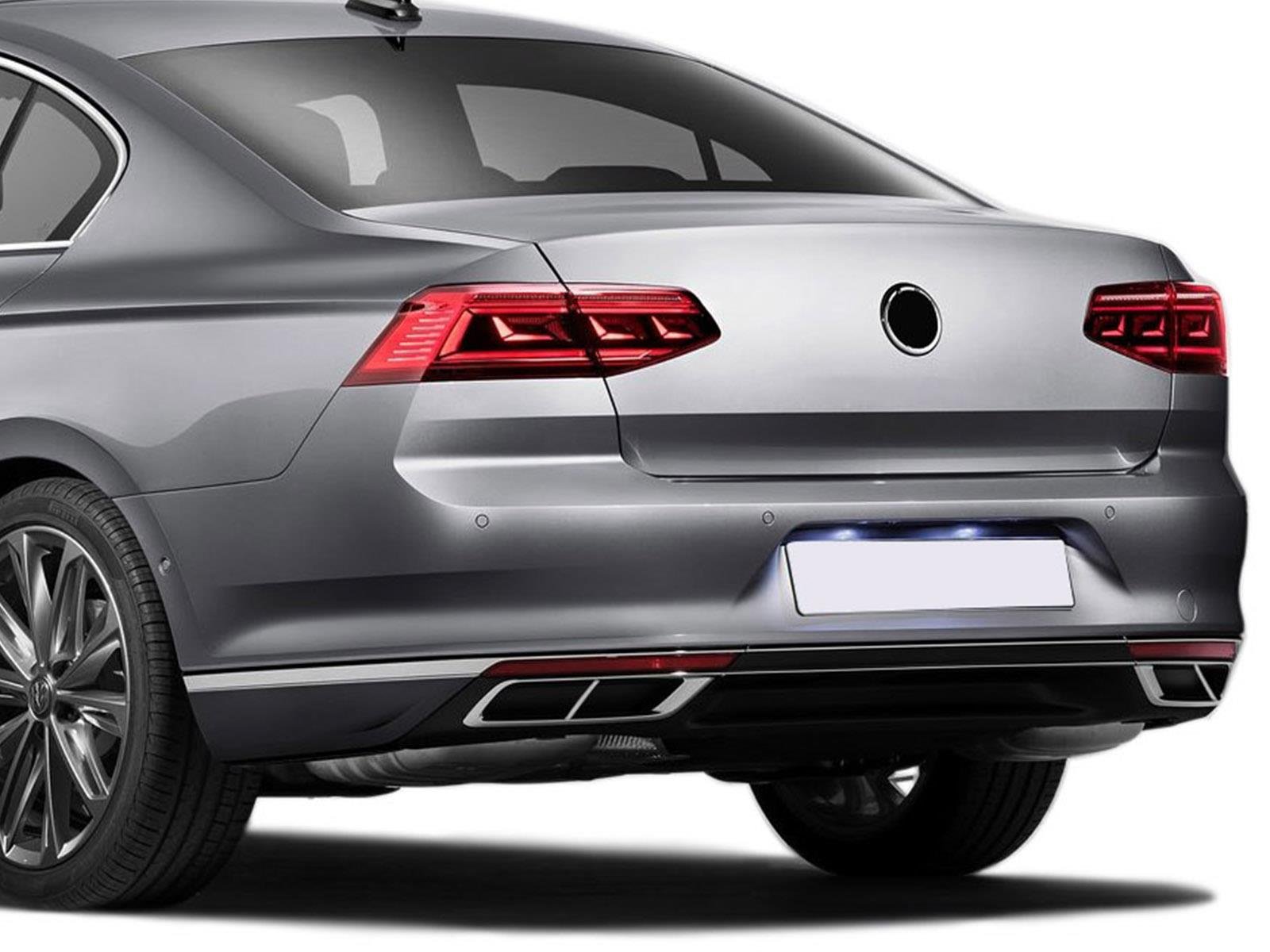 S-Dizayn VW Passat B8.5 Krom Egzoz Görünümü Difüzör 4'lü R Line 3 Parça 2019-2023