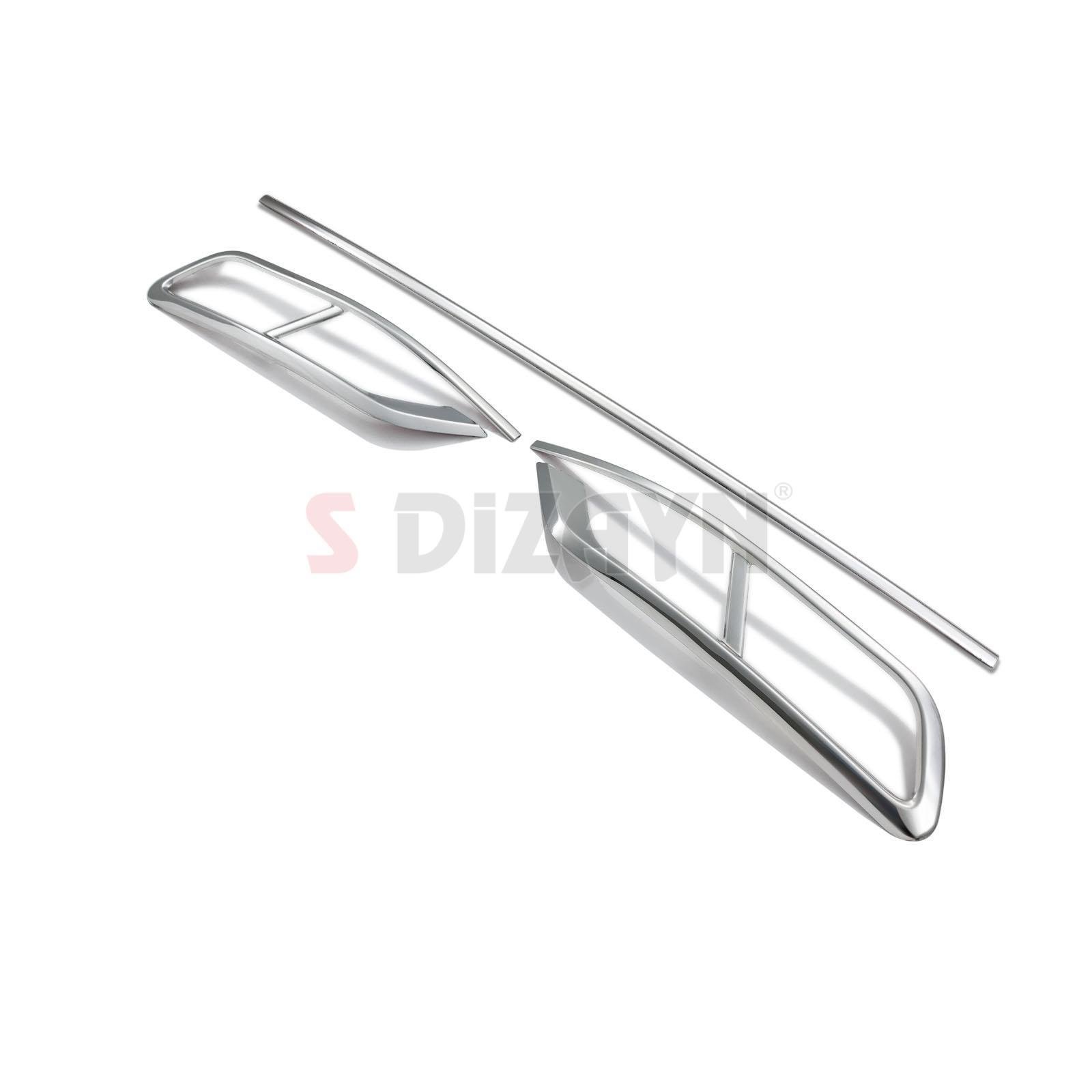 S-Dizayn VW Passat B8.5 Krom Egzoz Görünümü Difüzör 4'lü R Line 3 Parça 2019-2023