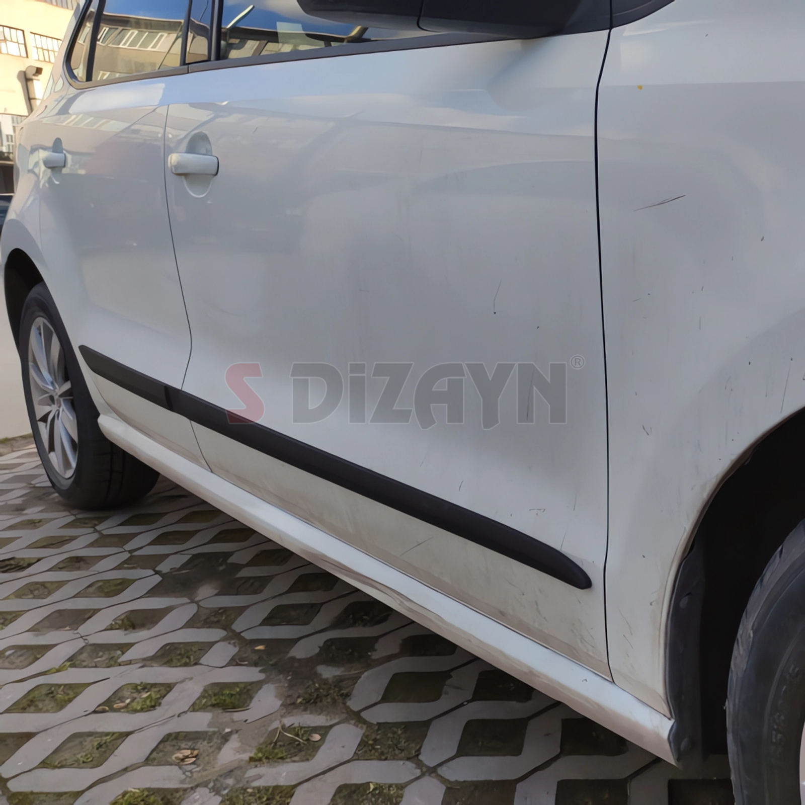 S-Dizayn VW Polo ABS Plastik Yan Kapı Koruma Çıtası 2009-2021 A+ Kalite