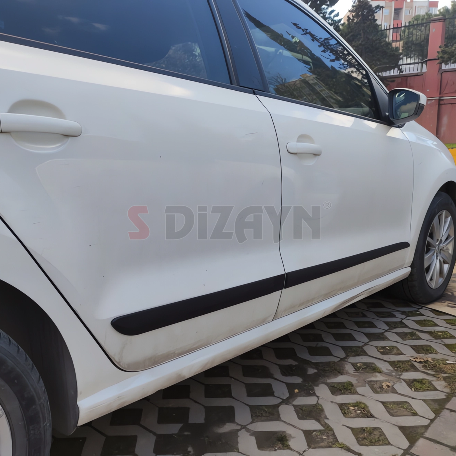 S-Dizayn VW Polo ABS Plastik Yan Kapı Koruma Çıtası 2009-2021 A+ Kalite