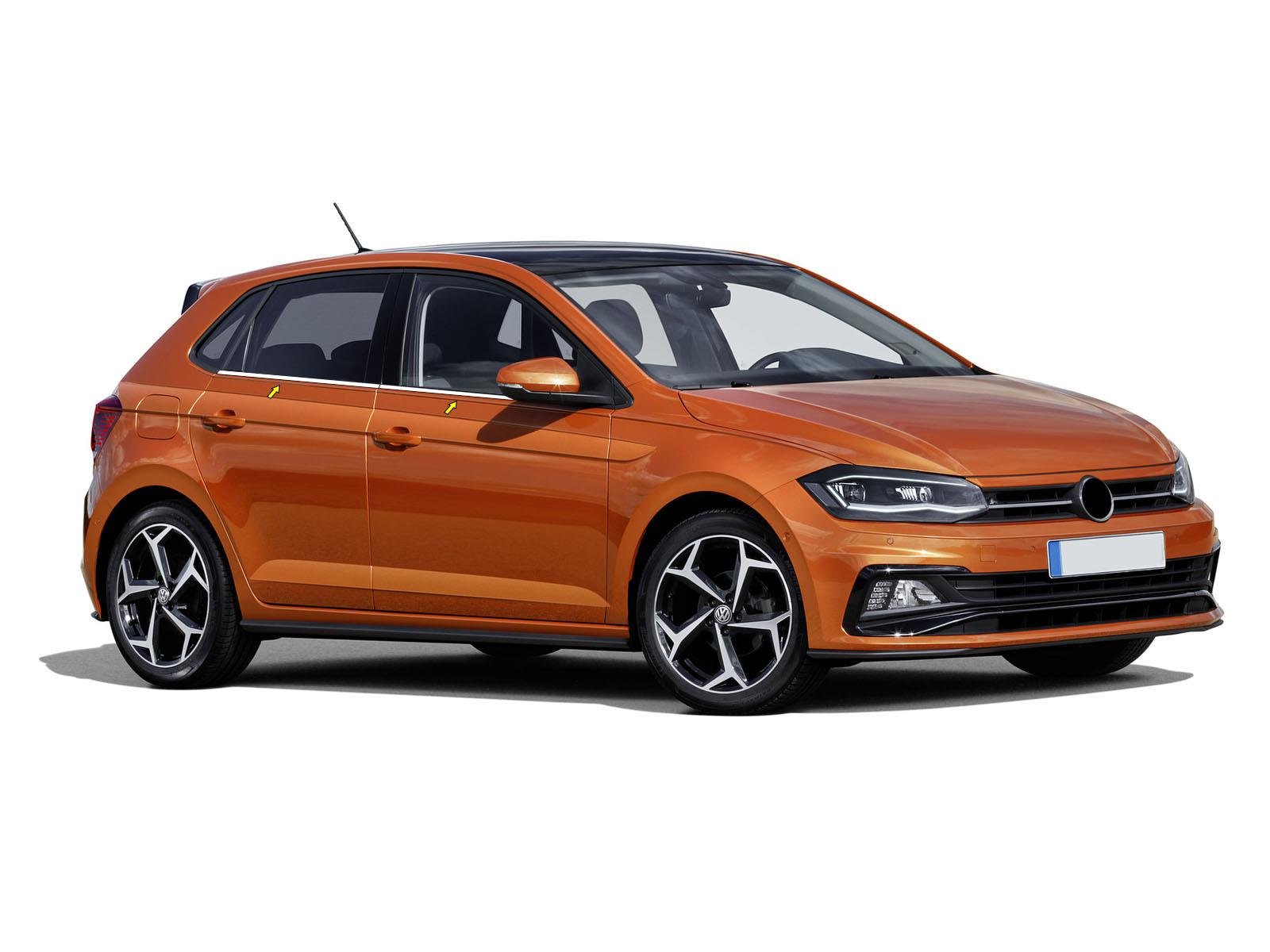 S-Dizayn VW Polo MK6 Krom Cam Çıta 4 Prç. 2017-2021