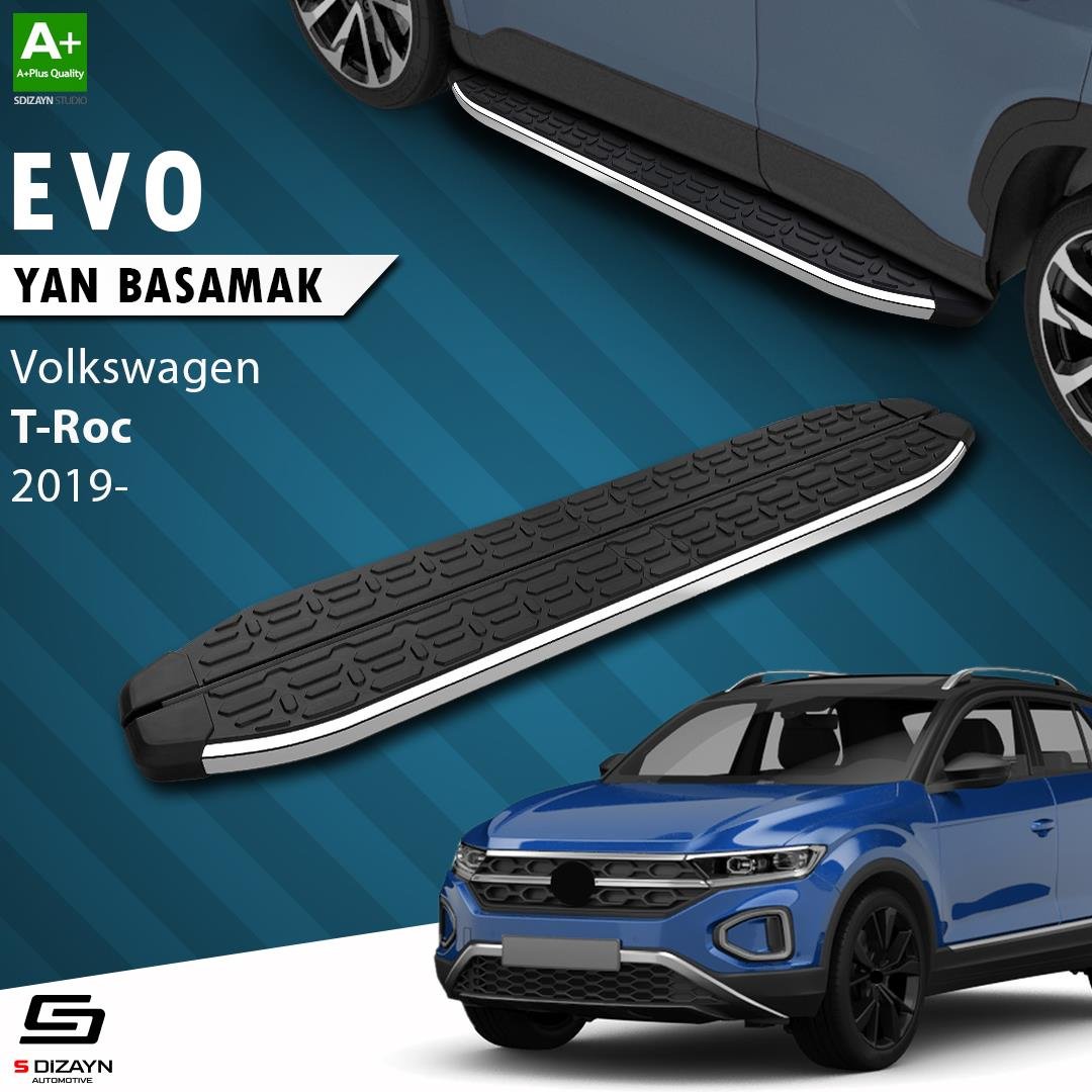 S-Dizayn VW T-Roc Evo Krom Yan Basamak 173 Cm 2019 Üzeri A+ Kalite