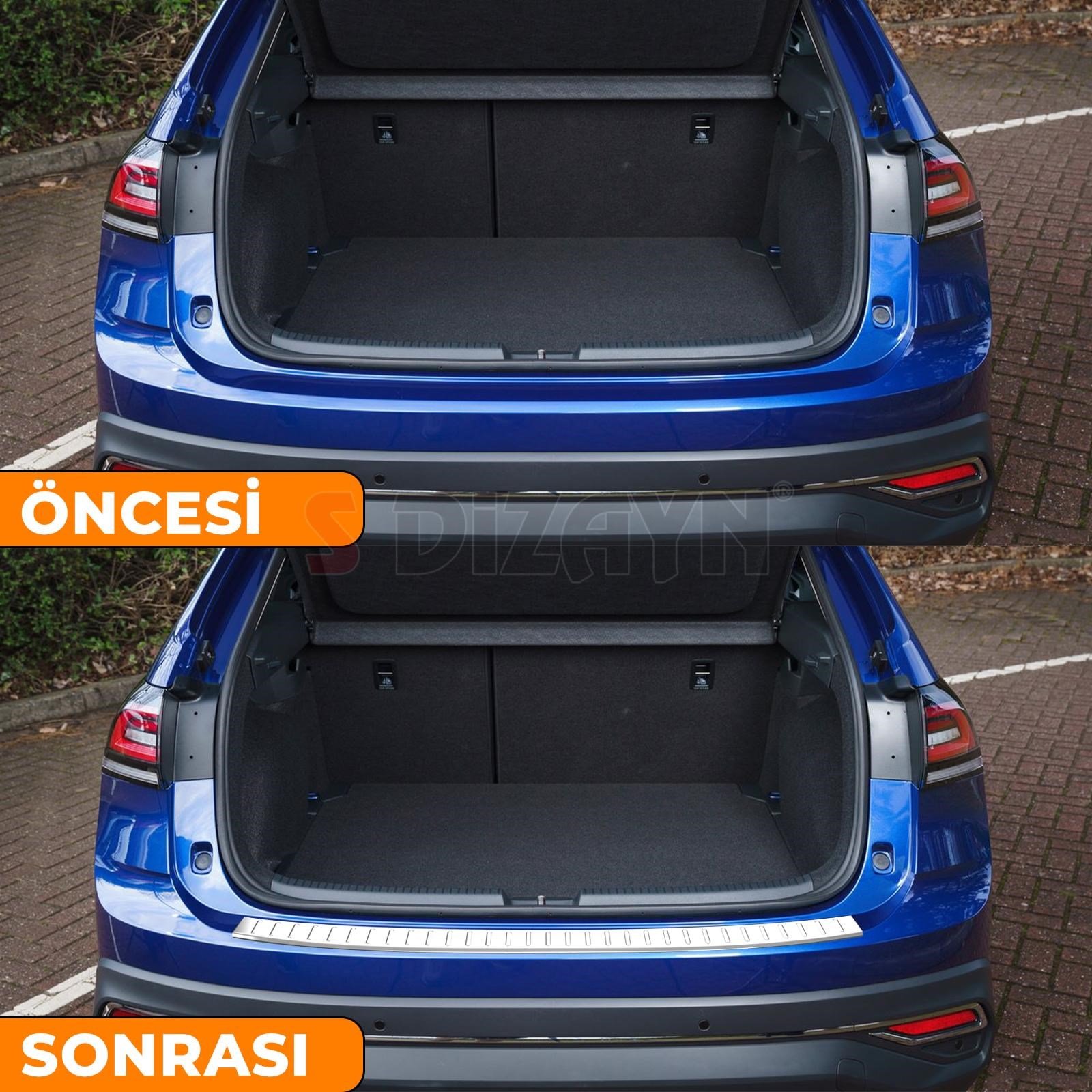 S-Dizayn VW Taigo Krom Arka Tampon Eşiği 2020 Üzeri A+ Kalite