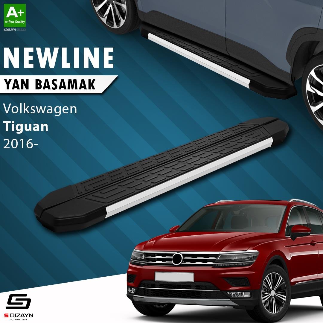 S-Dizayn VW Tiguan 2 NewLine Aluminyum Yan Basamak 173 Cm 2016-2024 A+ Kalite