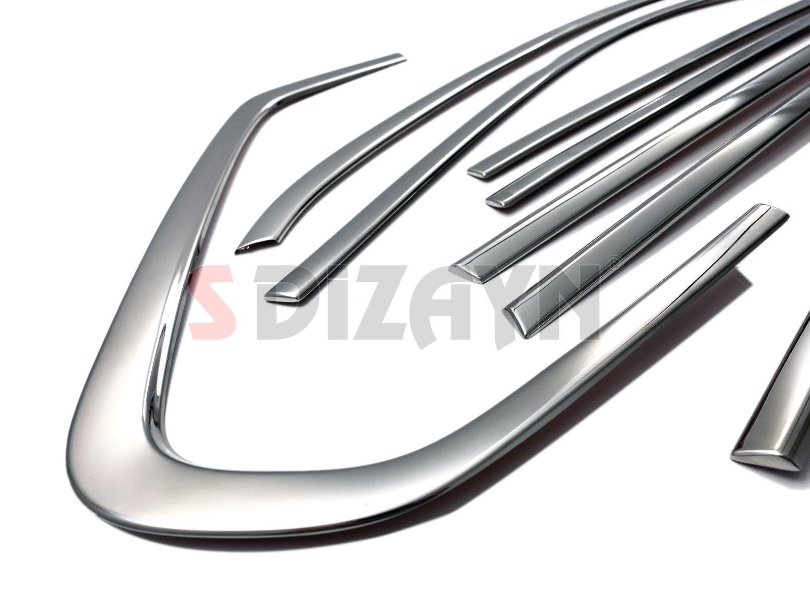 S-Dizayn VW Tiguan Krom Cam Çerçevesi 10 Prç. 2016-2024 A+ Kalite