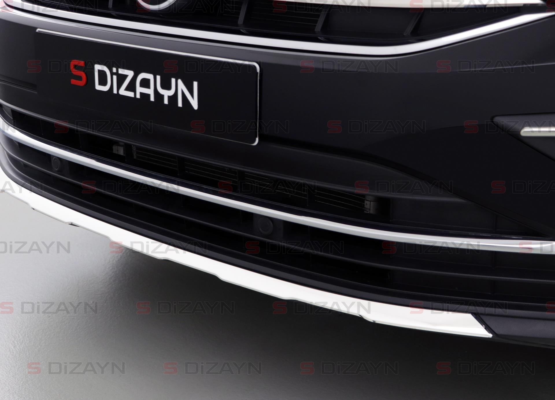 S-Dizayn VW Tiguan Krom Ön Tampon Çıtası 2020-2024 (Parlak Krom)