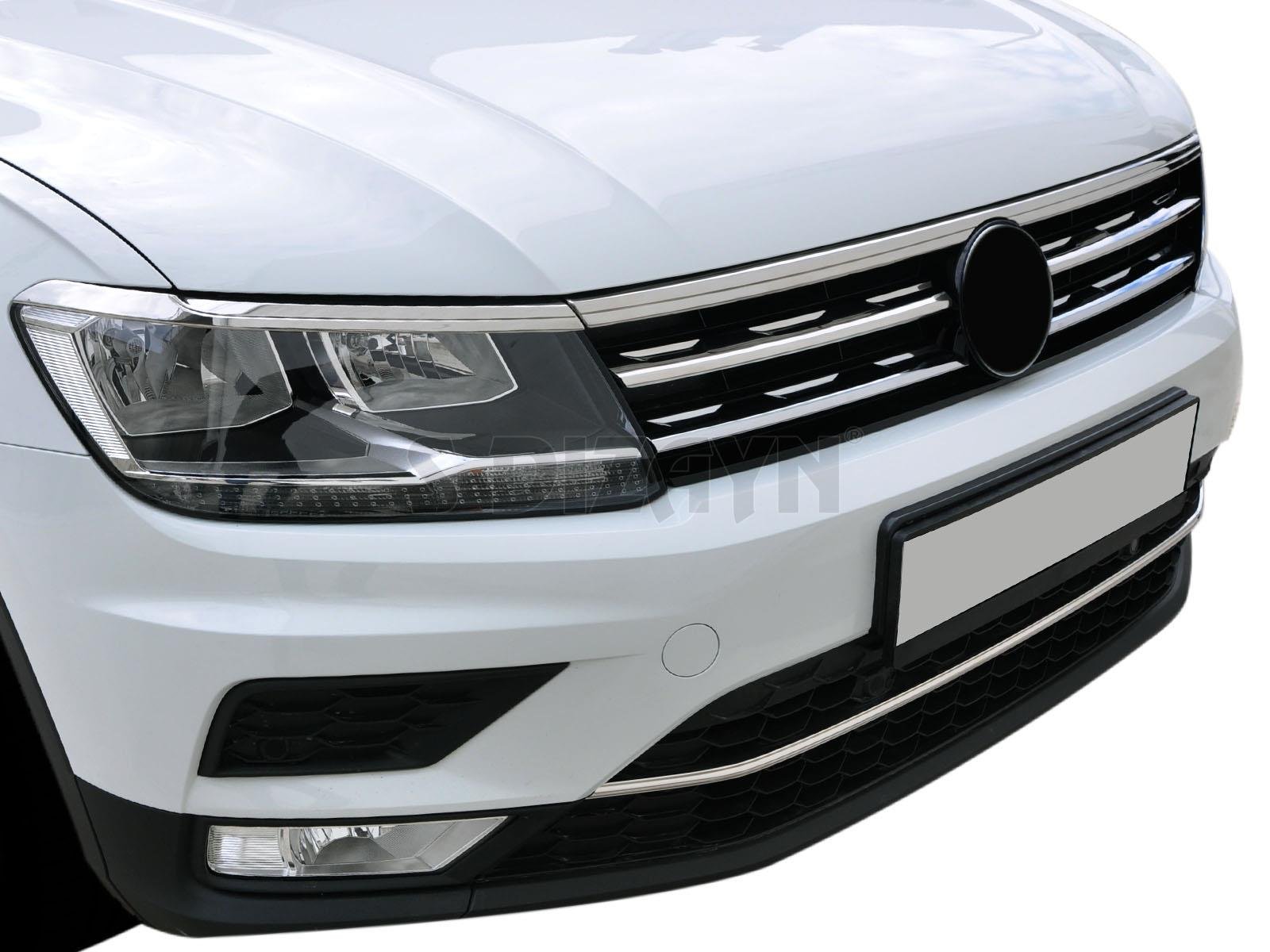 S-Dizayn VW Tiguan Krom Ön Tampon Çıtası 2016-2020