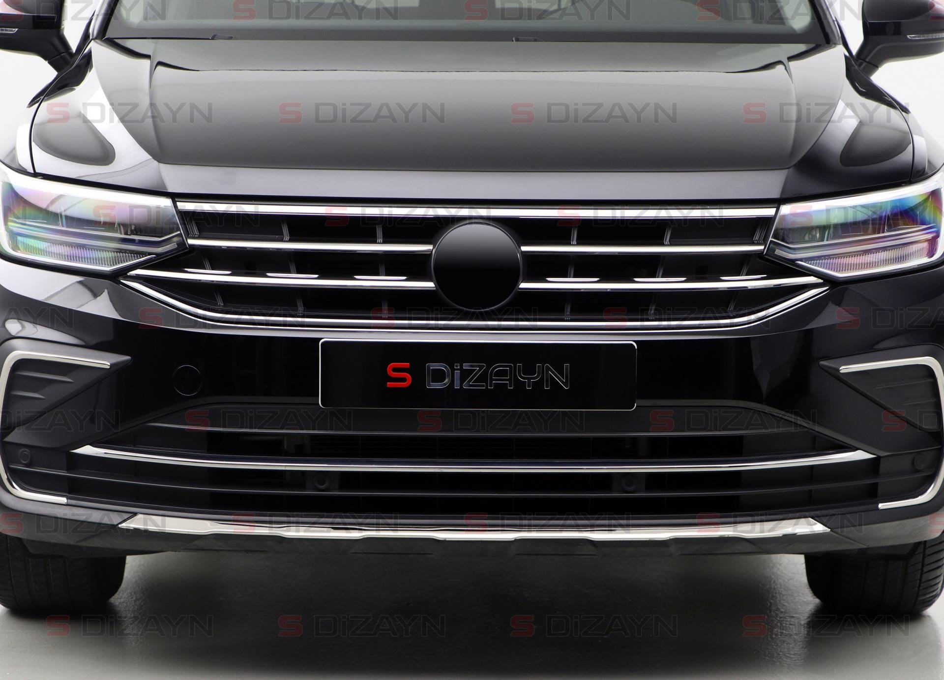 S-Dizayn VW Tiguan Krom Ön Tampon Çıtası 2020-2024 (Parlak Krom)
