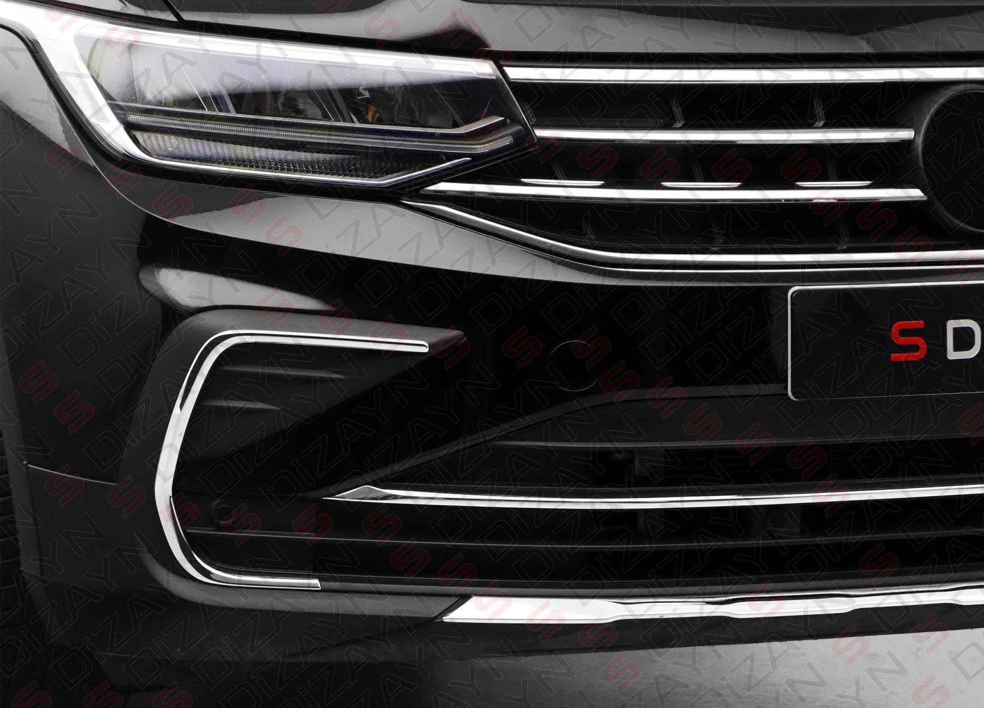 S-Dizayn VW Tiguan Krom Sis Çerçevesi 2 Prç. 2020-2024