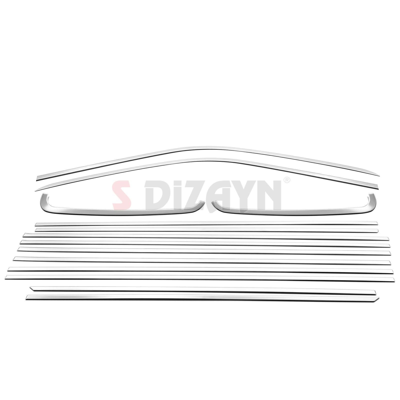 S-Dizayn VW Transporter T5 Kısa Şase Krom Cam Çerçeve Seti 2003-2015 Tek Sürgü A+ Kalite