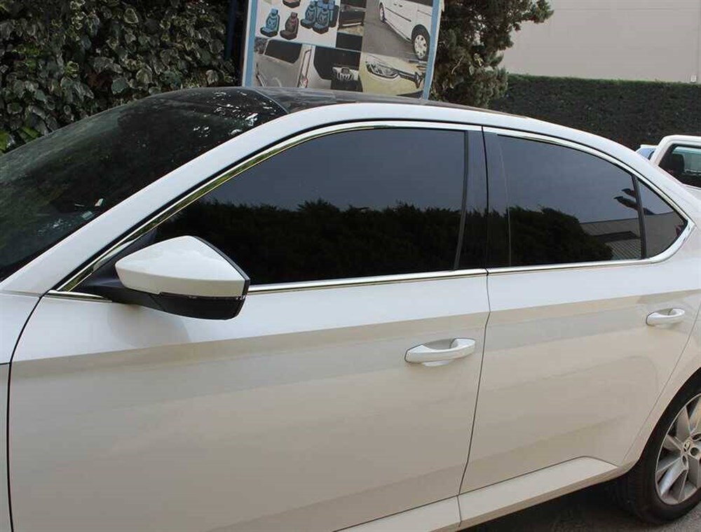 Skoda Superb B8 Krom Cam Çerçevesi 12 Parça 2015 ve Sonrası