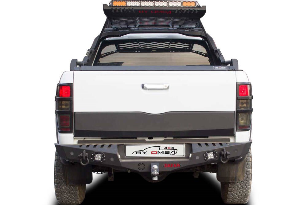 VW Amarok Dakar Çelik Arka Tampon Ledli (Sensörlü) 2010 ve Sonrası