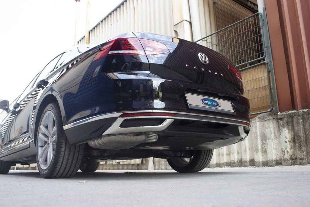 VW Passat B8.5 Krom Egzoz Çerçevesi Difüzör 2019 ve Sonrası