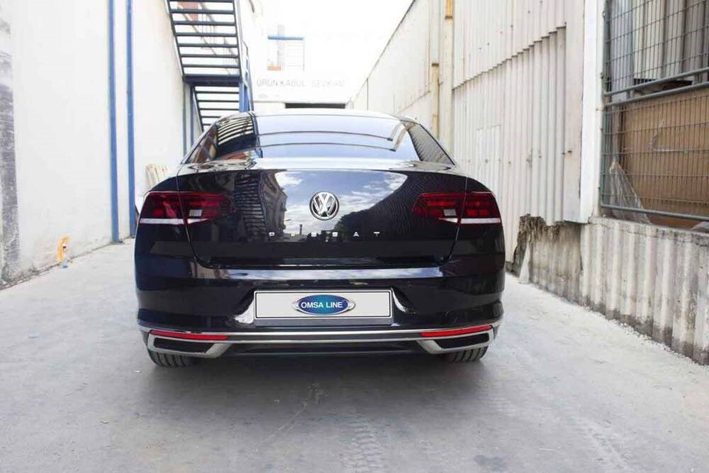 VW Passat B8.5 Krom Egzoz Çerçevesi Difüzör 2019 ve Sonrası