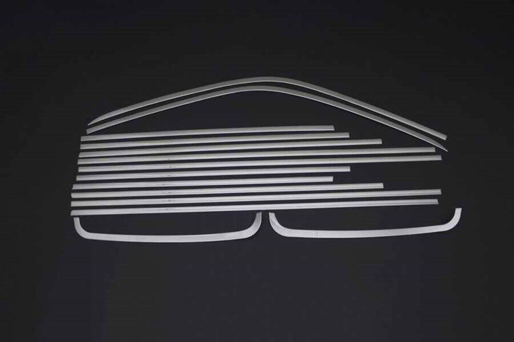 VW T5 Caravelle Krom Cam Çerçevesi 14 Parça Tek Sürgülü (Uzun Şasi) 2003 ve Sonrası